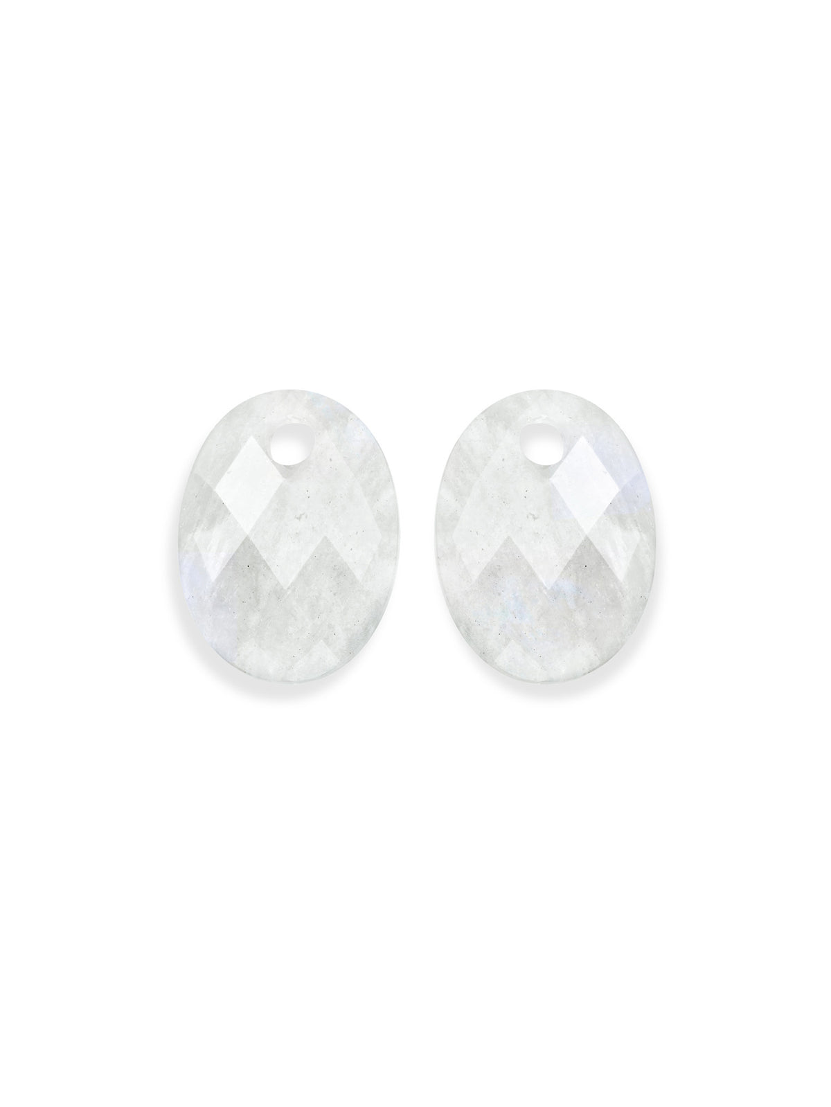 Oorbel Edelstenen Medium Oval Moonstone - Oorbel Edelstenen Medium Oval Moonstone