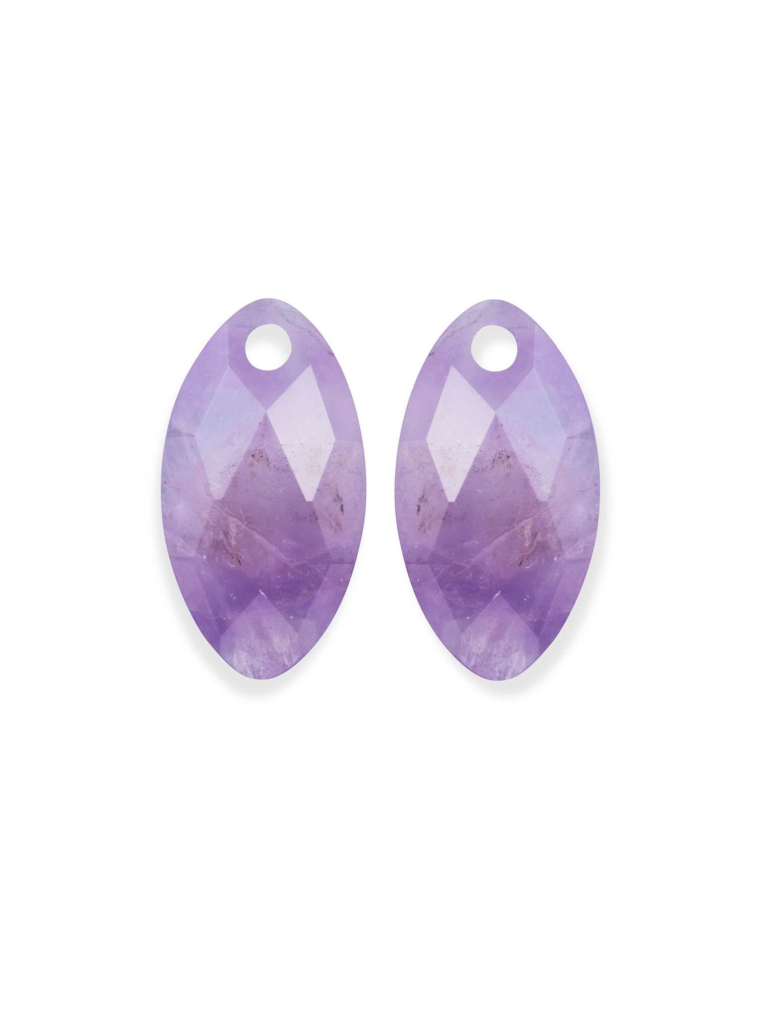 Oorbel Edelstenen Leaf Amethyst - Oorbel Edelstenen Leaf Amethyst