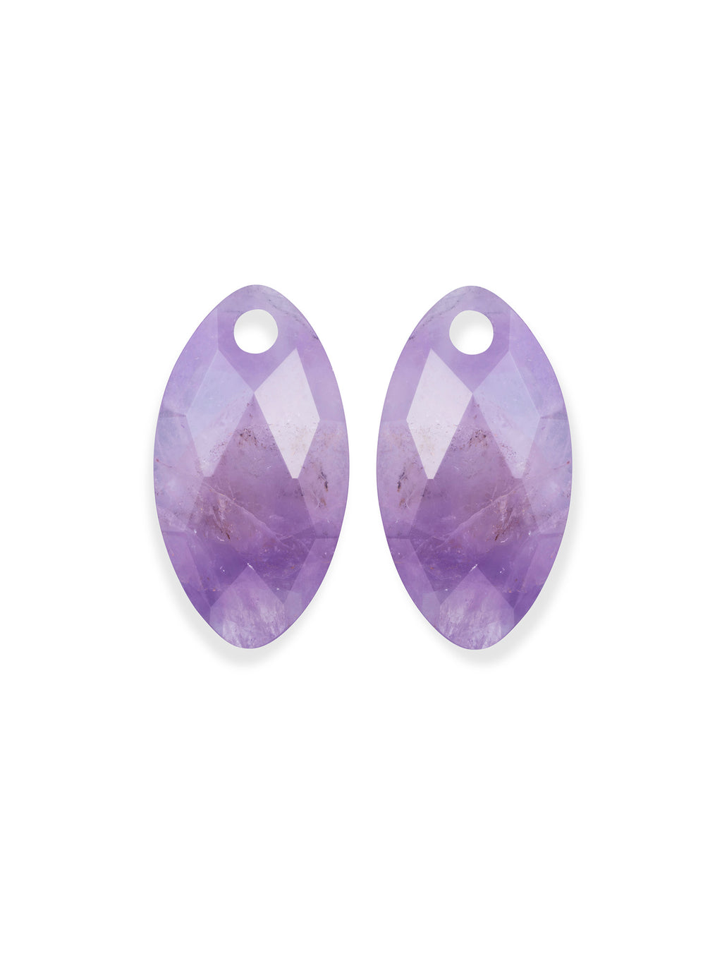 Oorbel Edelstenen Leaf Amethyst - Oorbel Edelstenen Leaf Amethyst