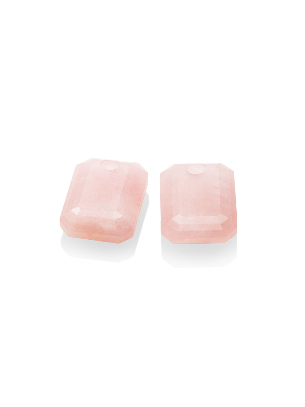 Oorbel Edelstenen Baguette Rose Quartz - Oorbel Edelstenen Baguette Rose Quartz