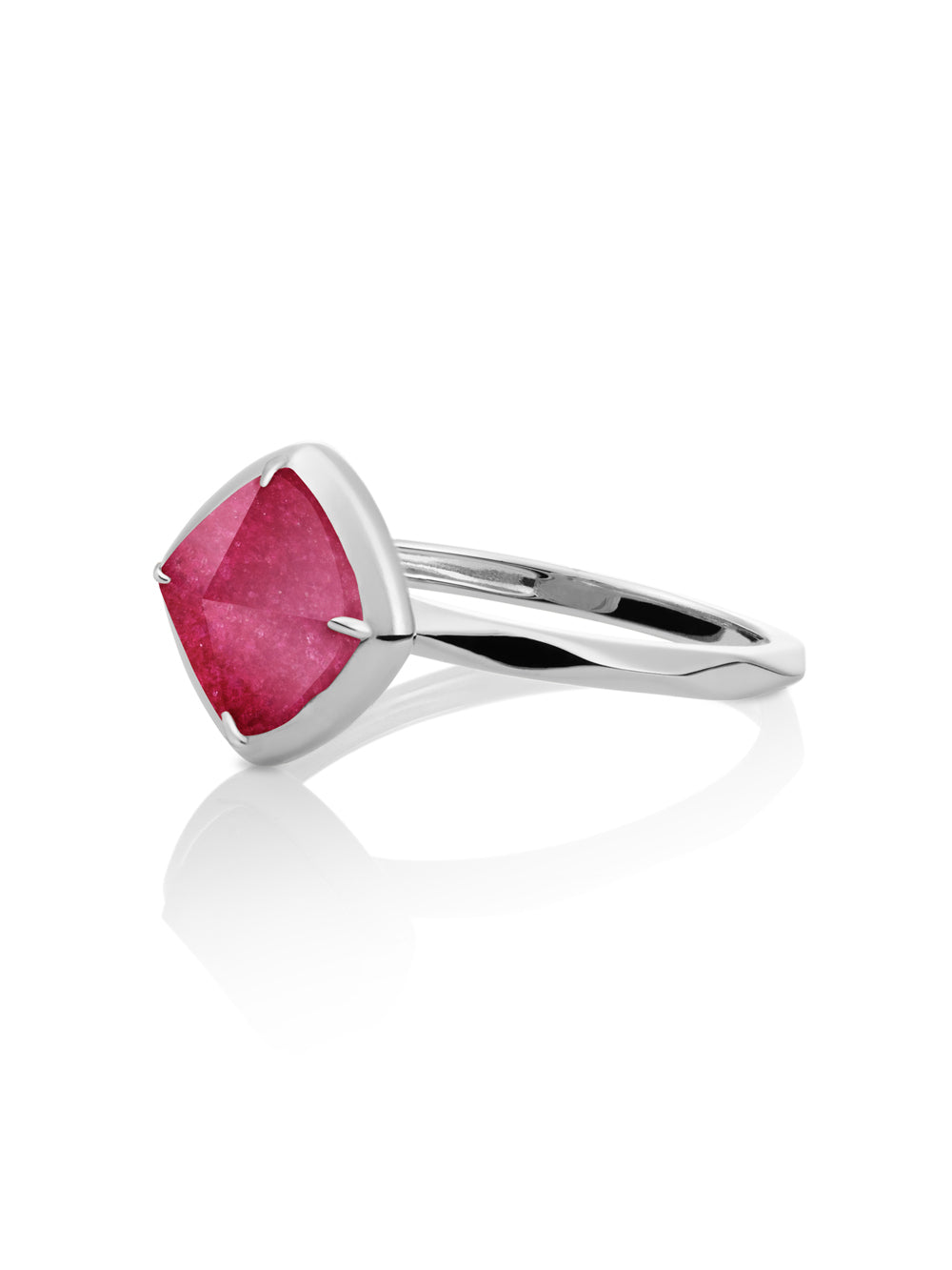 Edge Ring Fuchsia Jade Zilver - 50