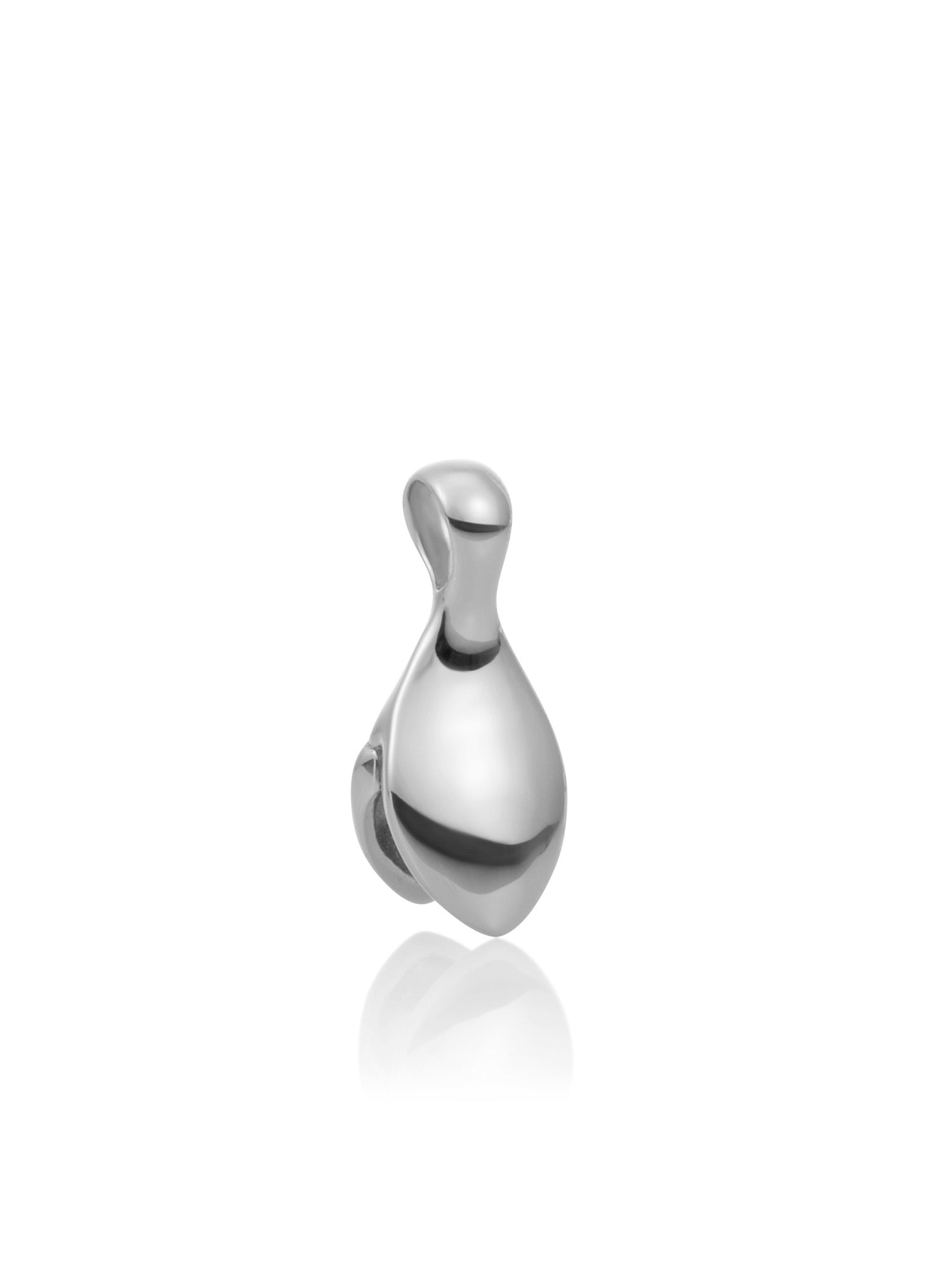 Pendant Clip Leaf - Rhodium Plated