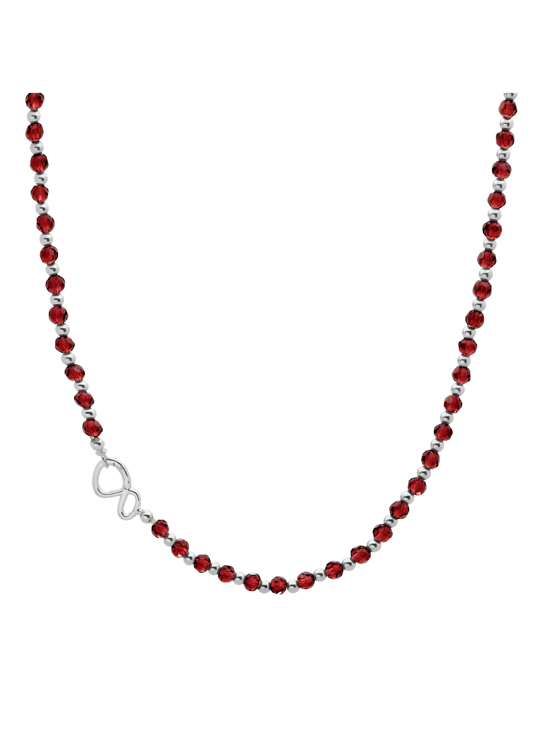Link Ketting Ruby Quartz Zilver - 45cm