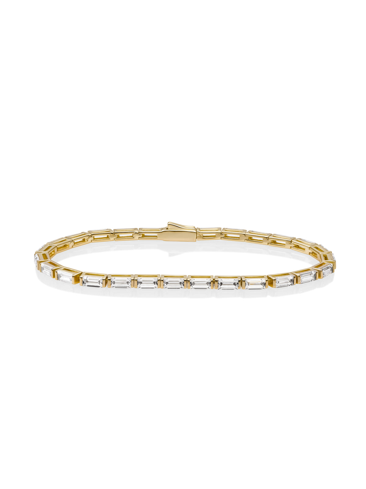 Tennis Baguette Armband - Gold Plated / M