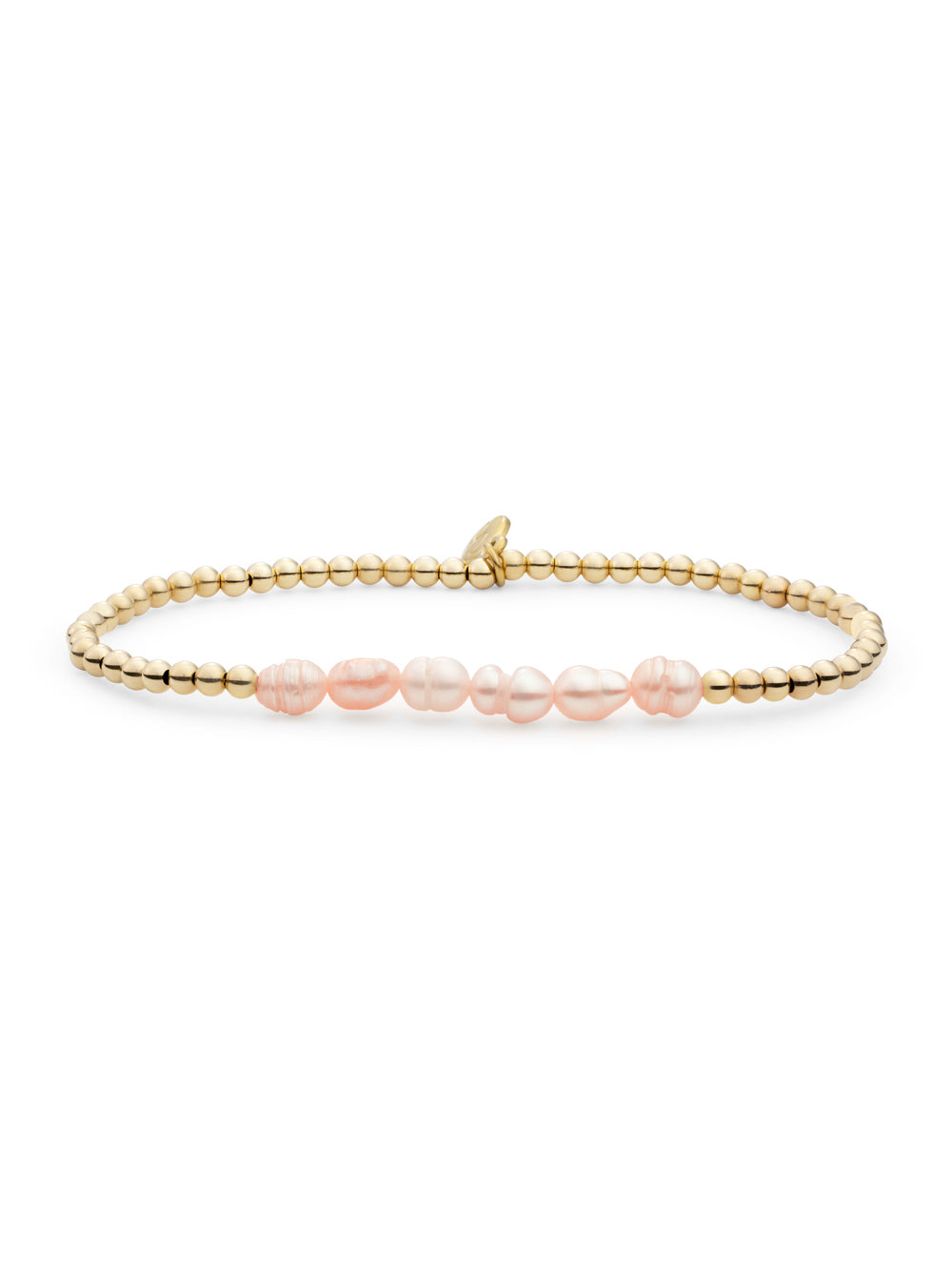 Universe Armband Peach Pearl - Gold Plated