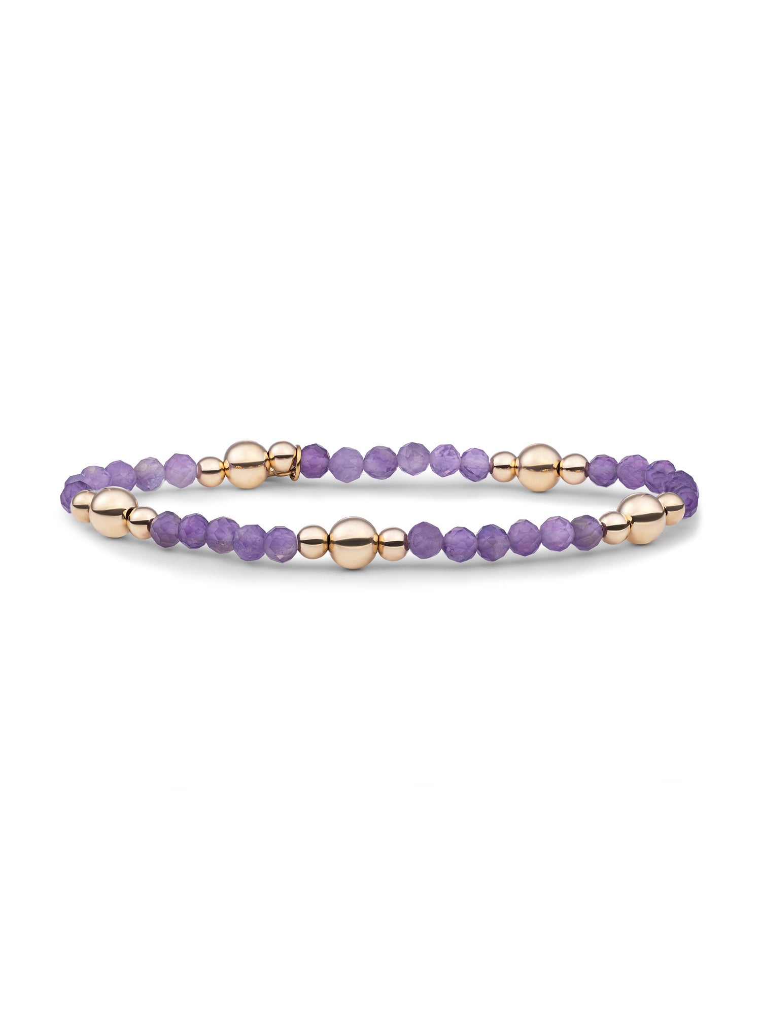 Bold Mix Armband Amethyst - Gold Plated