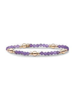 Bold Mix Armband Amethyst - Gold Plated