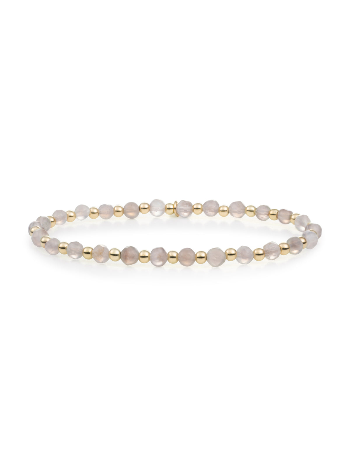Interstellar Armband Grey Agate - Gold Plated