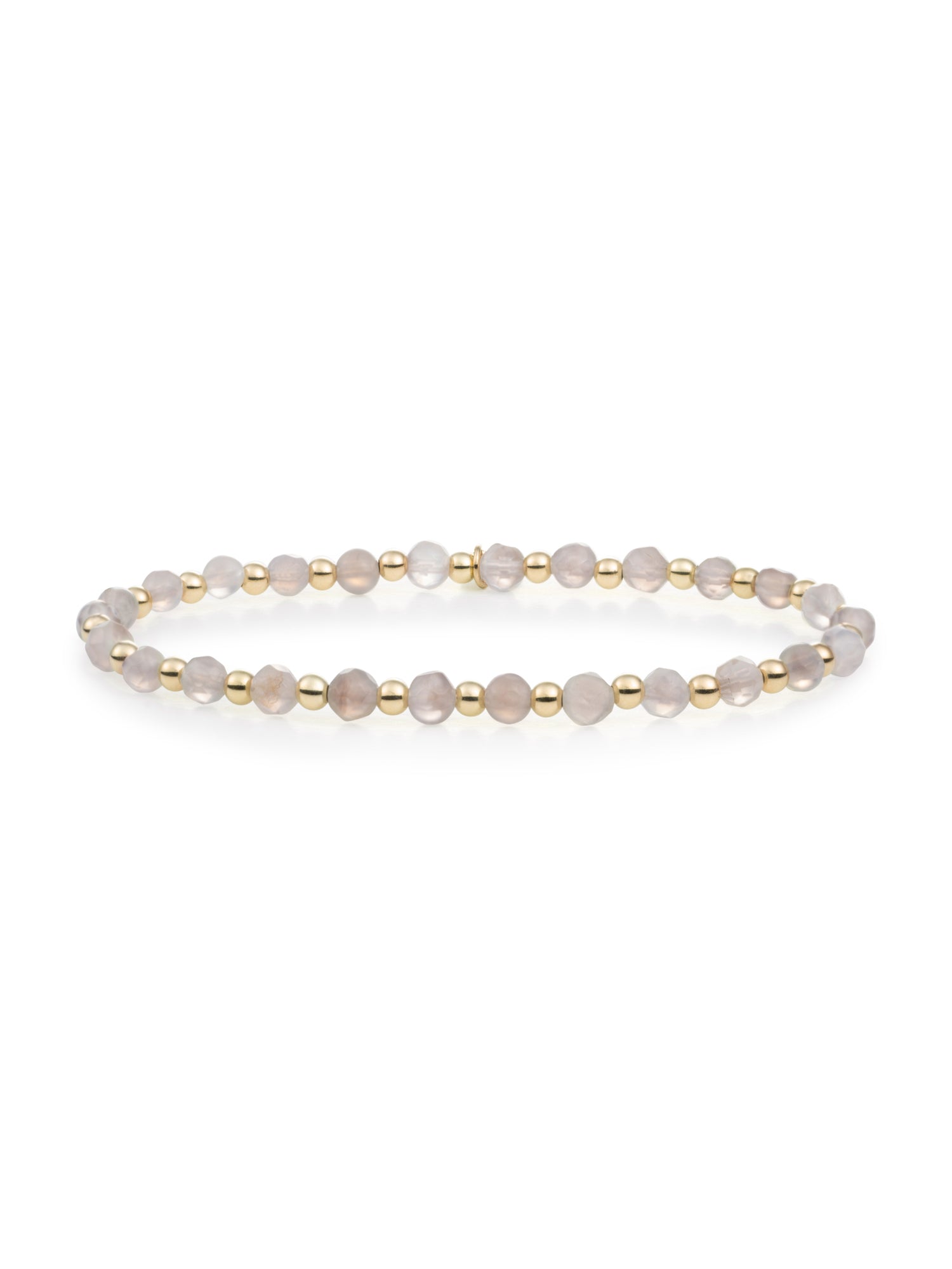 Interstellar Armband Grey Agate - Gold Plated