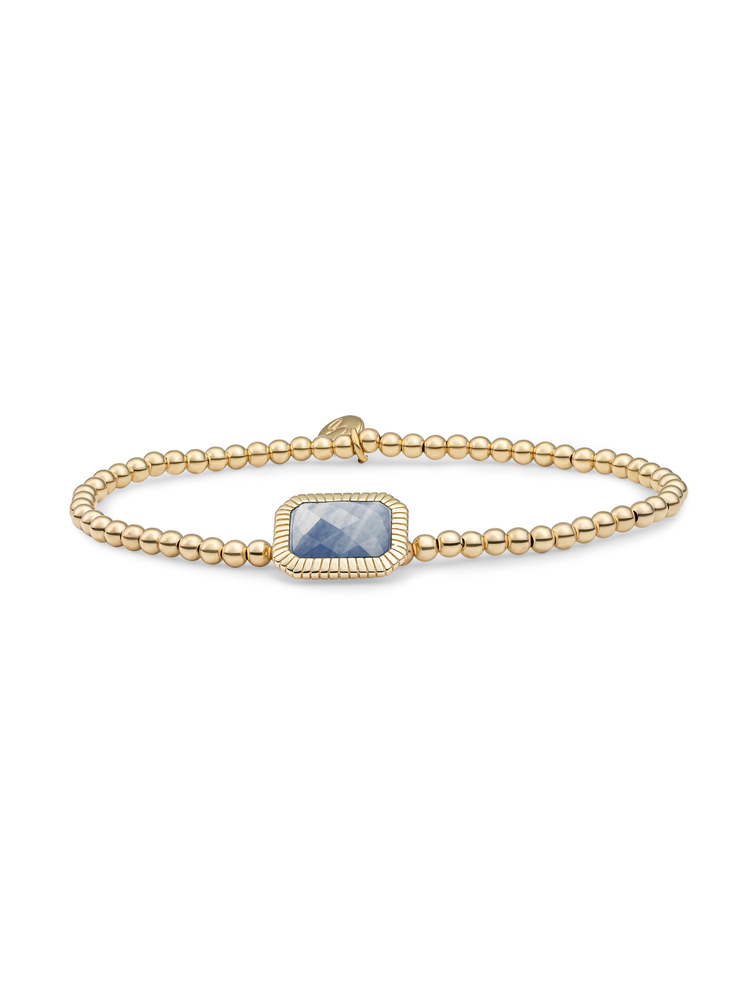 Baguette Armband Blue Aventurine - Gold Plated