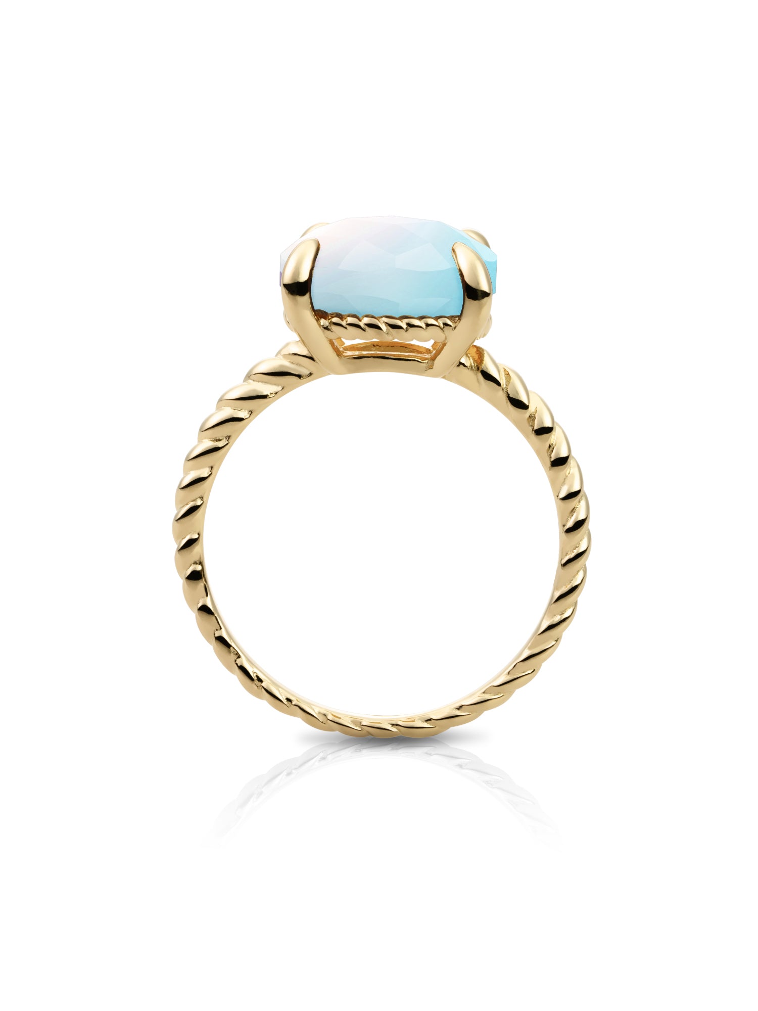 Twist Ring Opalite 9K Goud