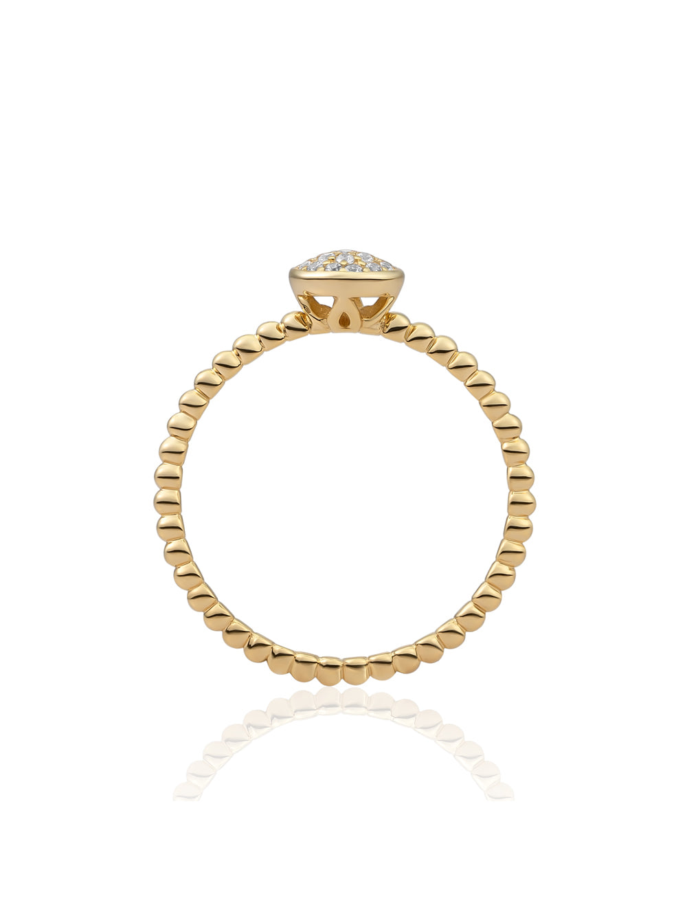 Disc Galaxy Ring Zirconia 9K Goud - 60