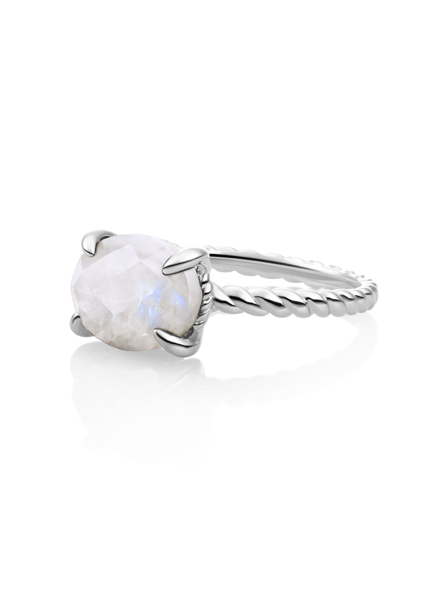 Twist Ring Moonstone Zilver - 54