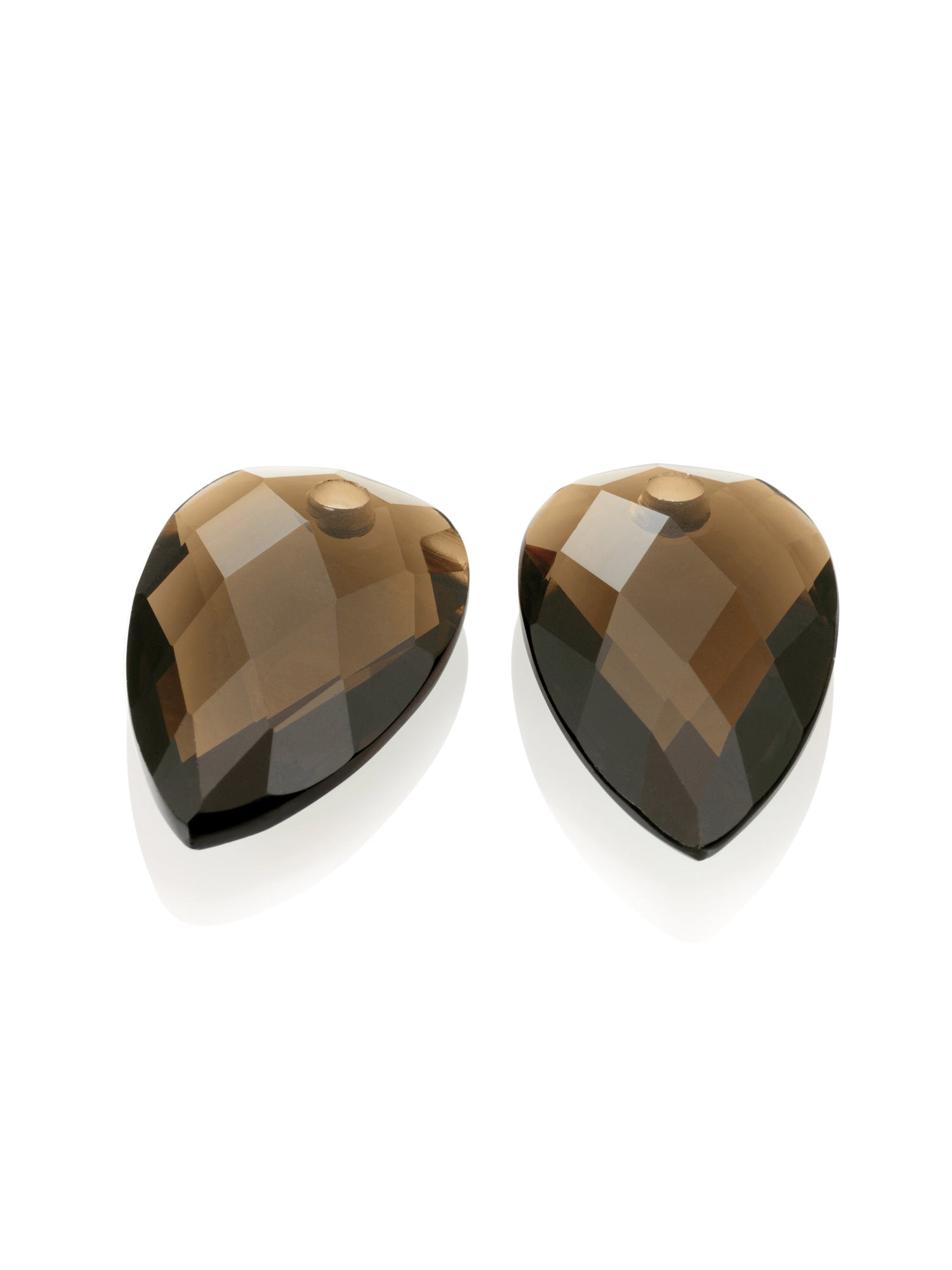 Oorbel Edelstenen Blossom Facet Smoky Quartz - Oorbel Edelstenen Blossom Facet Smoky Quartz