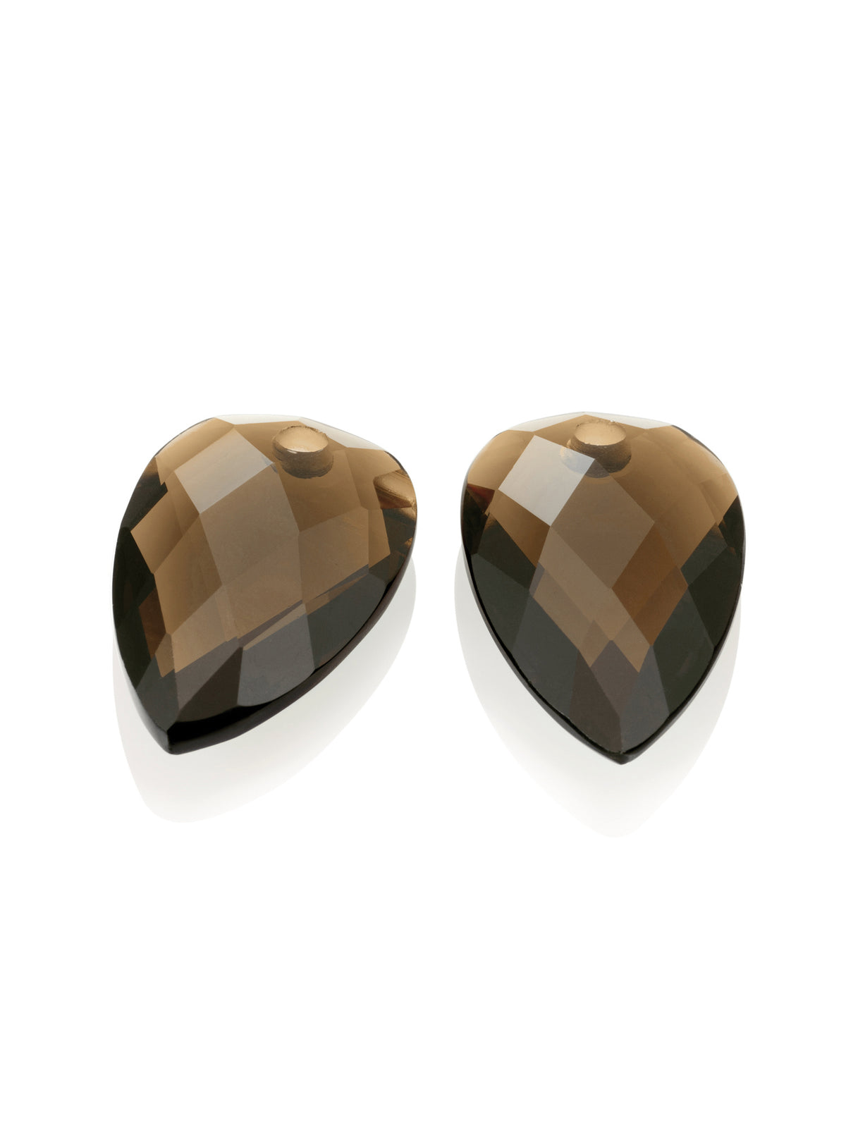 Oorbel Edelstenen Blossom Facet Smoky Quartz - Oorbel Edelstenen Blossom Facet Smoky Quartz