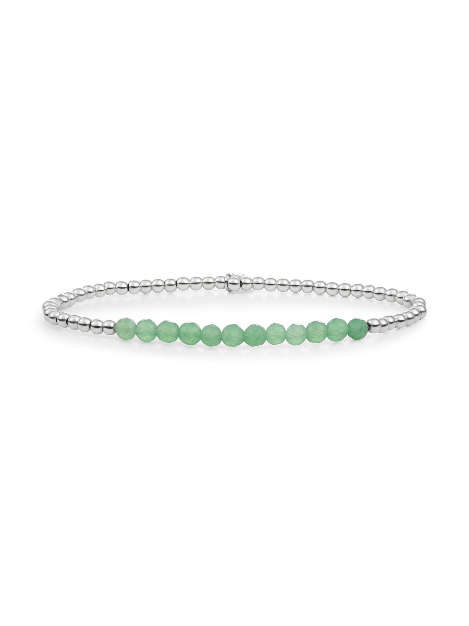 Universe Armband Green Aventurine - Rhodium Plated