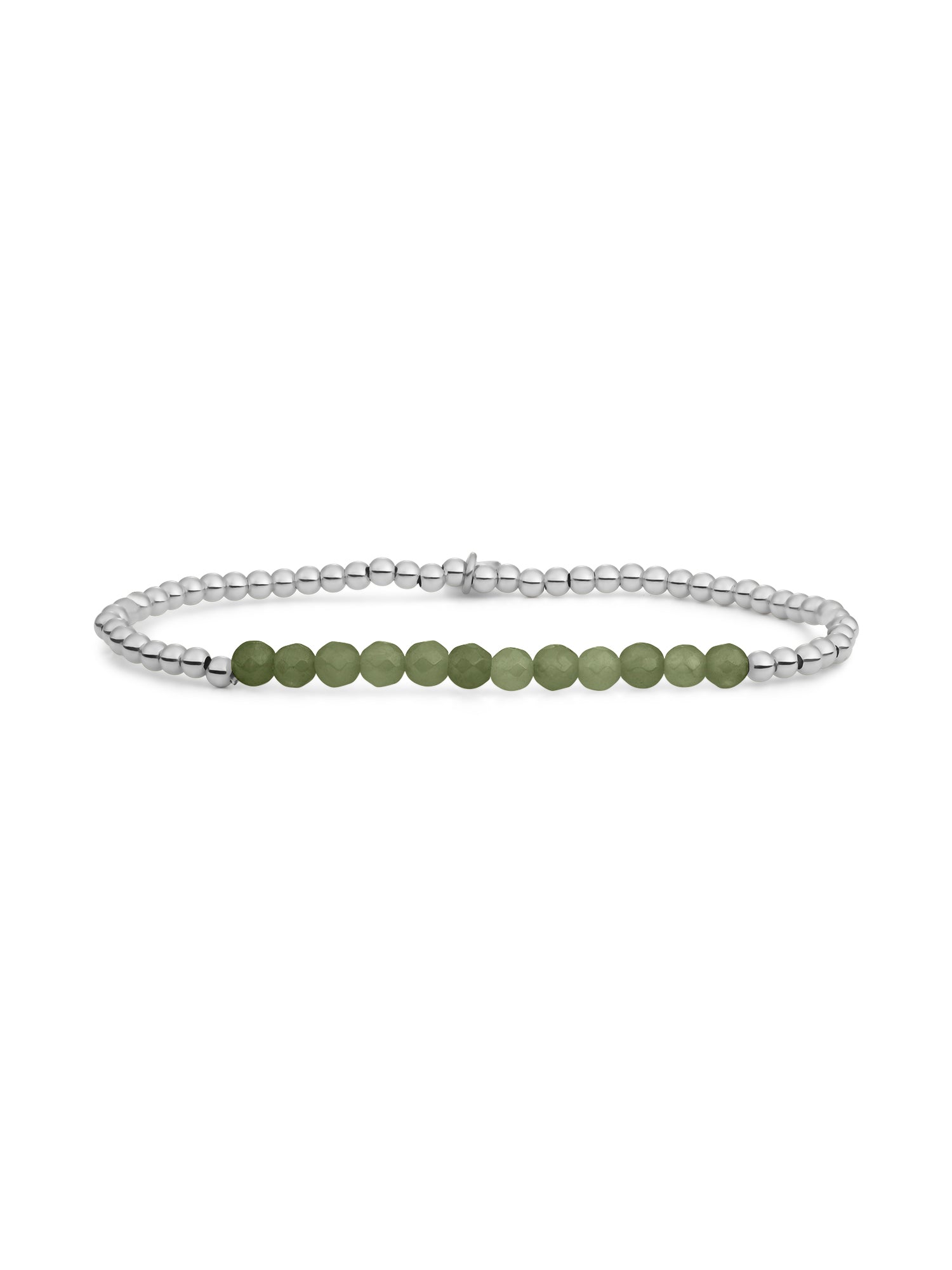 Universe Armband Lime Jade - Rhodium Plated