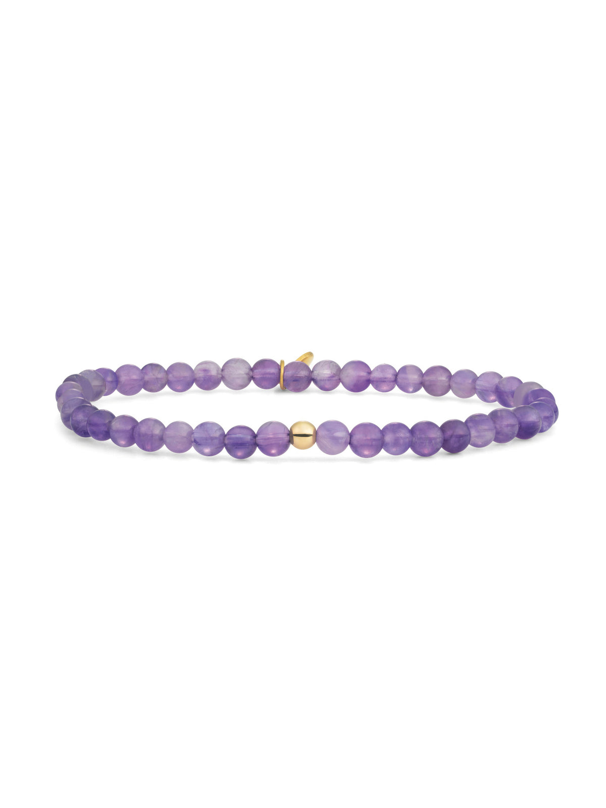 Saturn Armband Small Amethyst - Gold Plated
