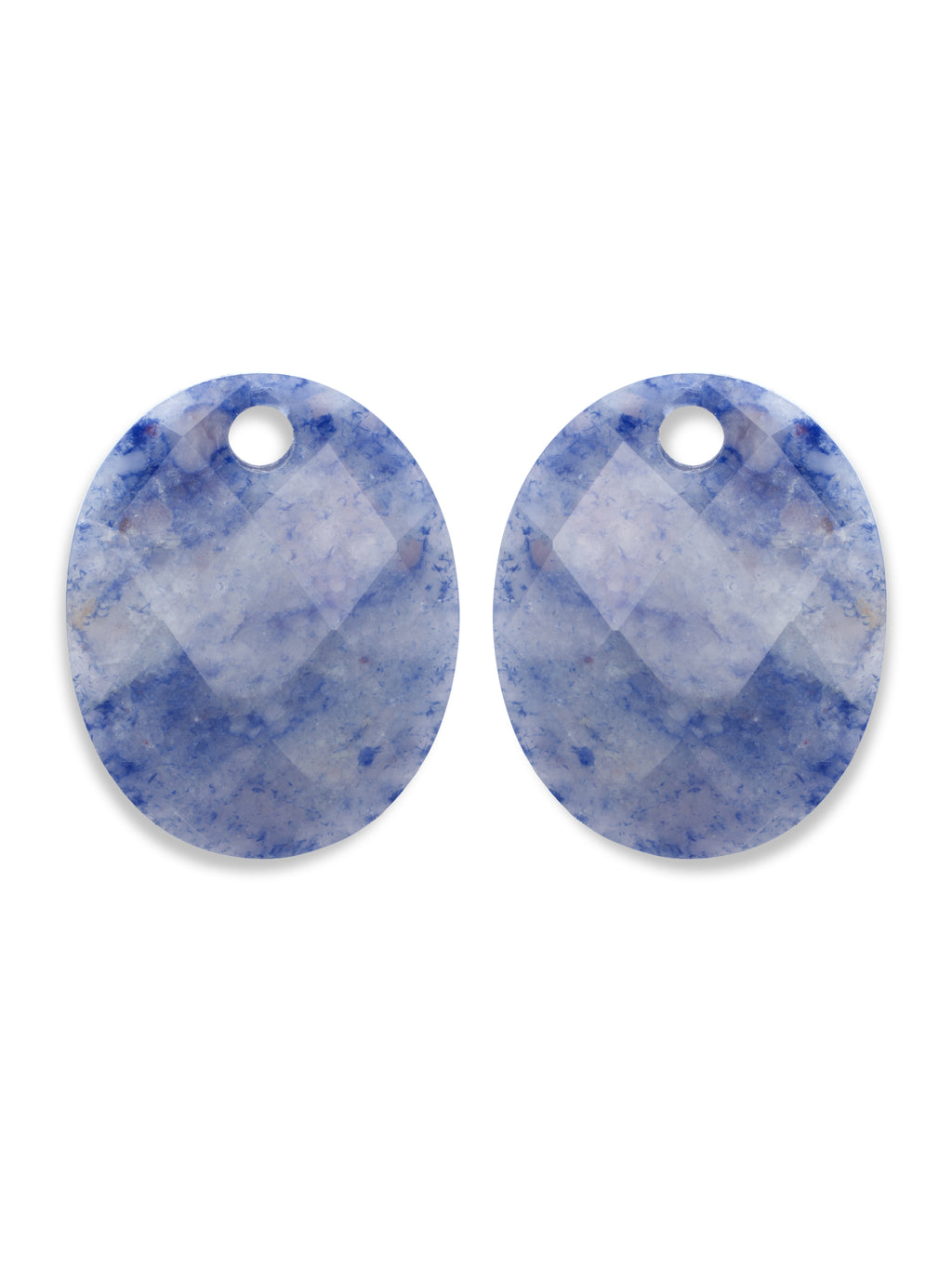 Oorbel Edelstenen Large Oval Blue Aventurine - Oorbel Edelstenen Large Oval Blue Aventurine