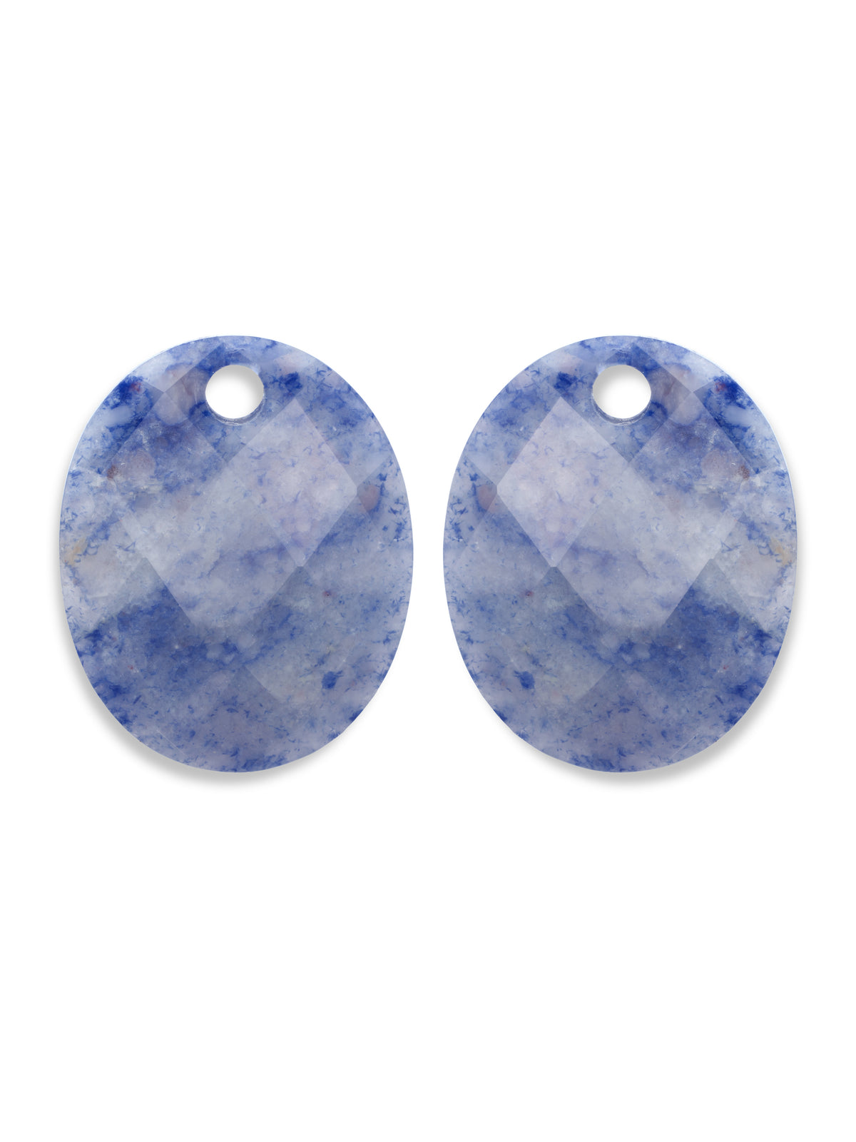 Oorbel Edelstenen Large Oval Blue Aventurine - Oorbel Edelstenen Large Oval Blue Aventurine