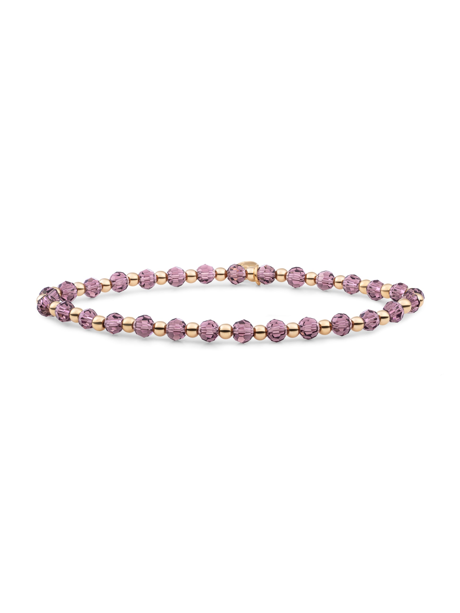 Interstellar Armband Aubergine Quartz - Gold Plated