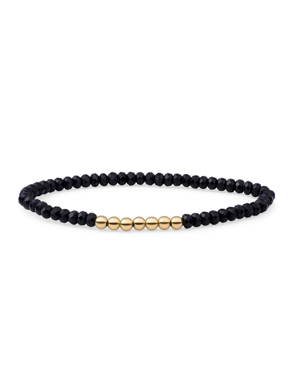 Reverse Universe Armband Onyx - Gold Plated