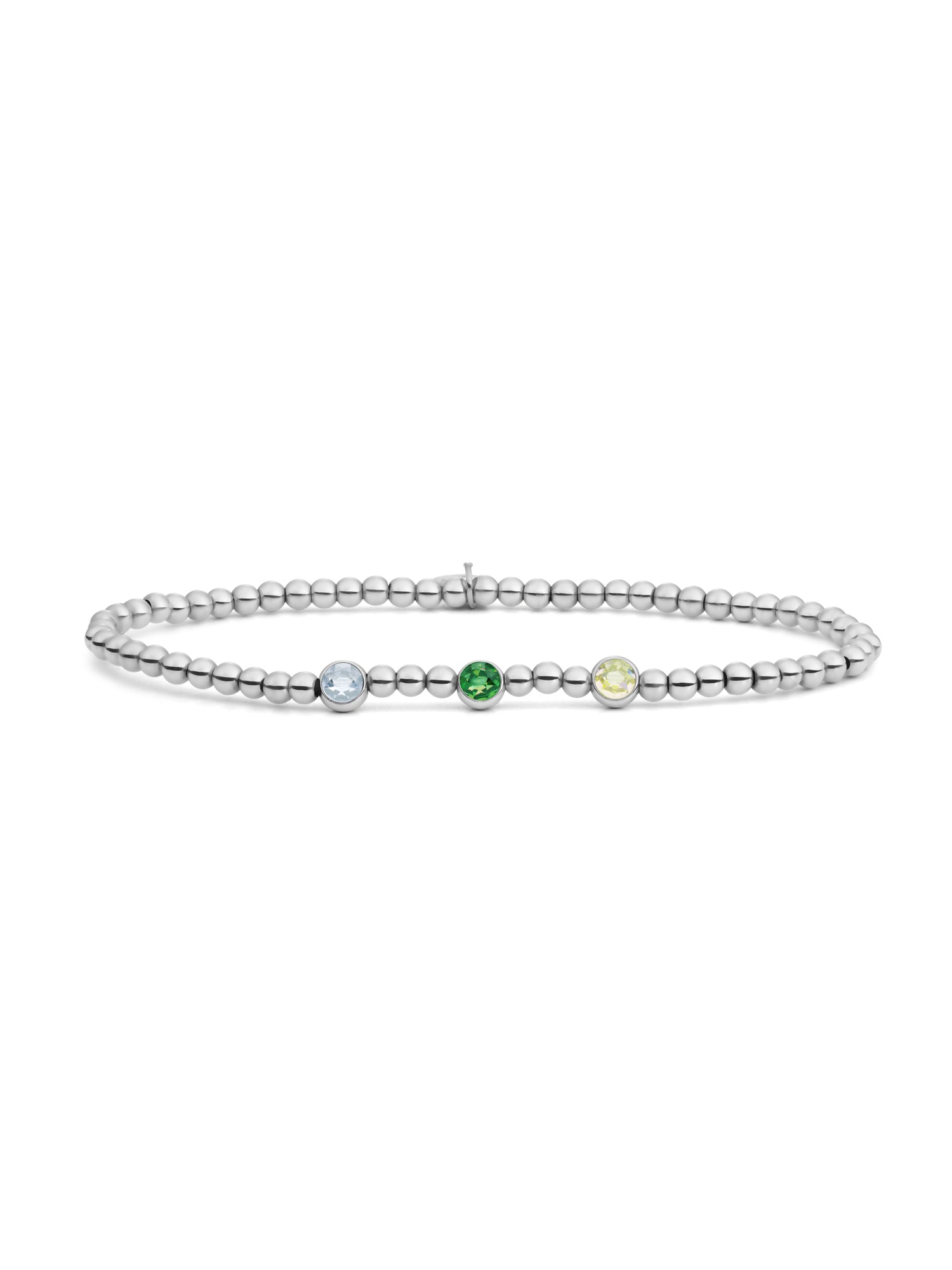 Zirconia Armband Groen - Rhodium Plated