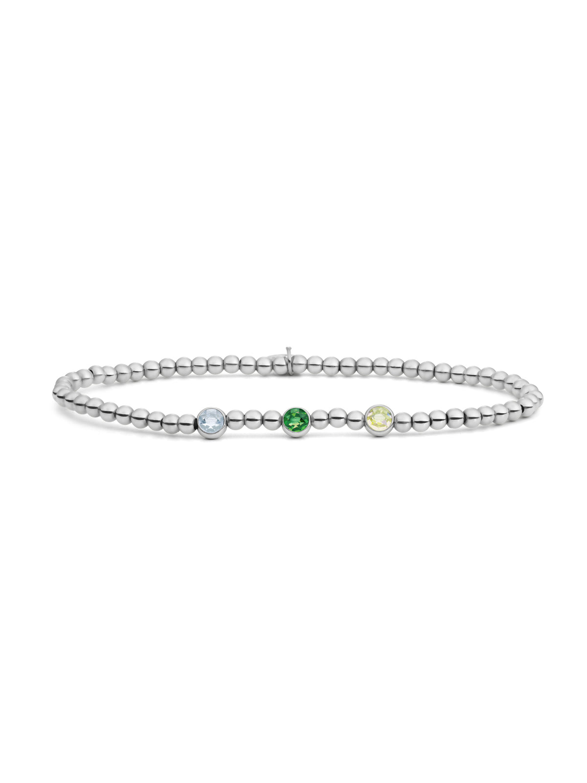 Zirconia Armband Groen - Rhodium Plated