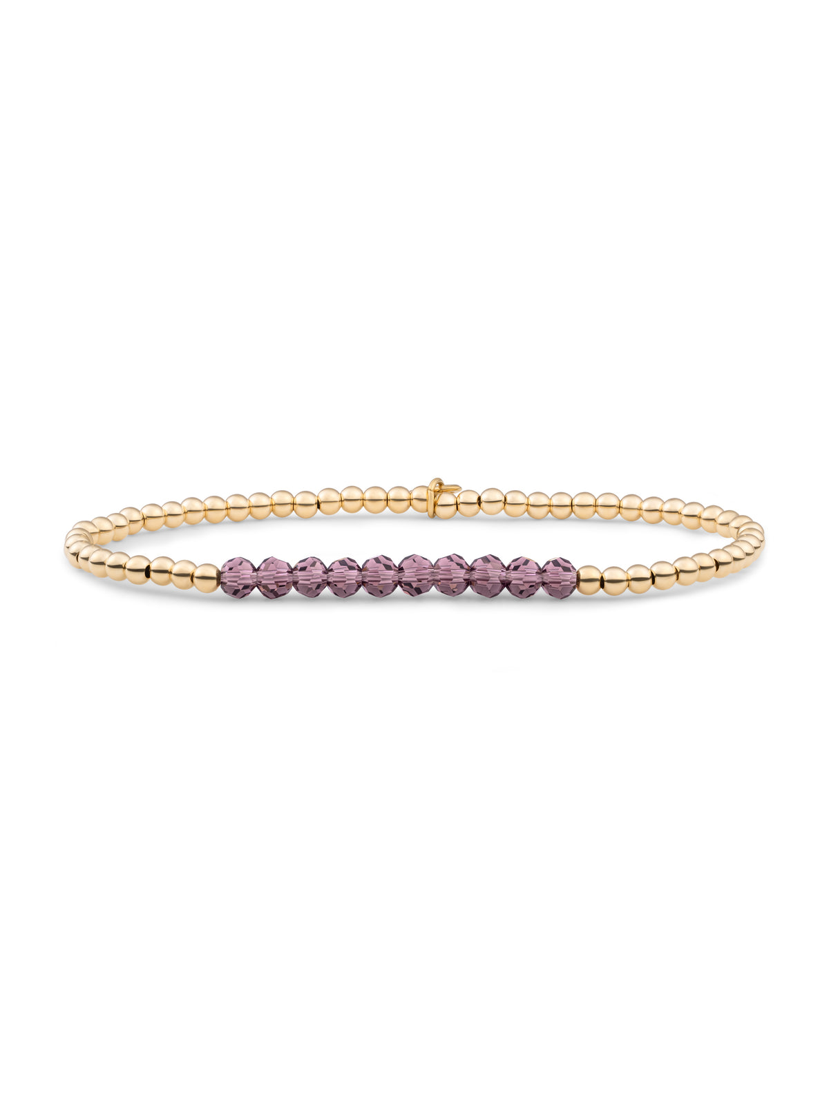 Universe Armband Aubergine Quartz - Gold Plated
