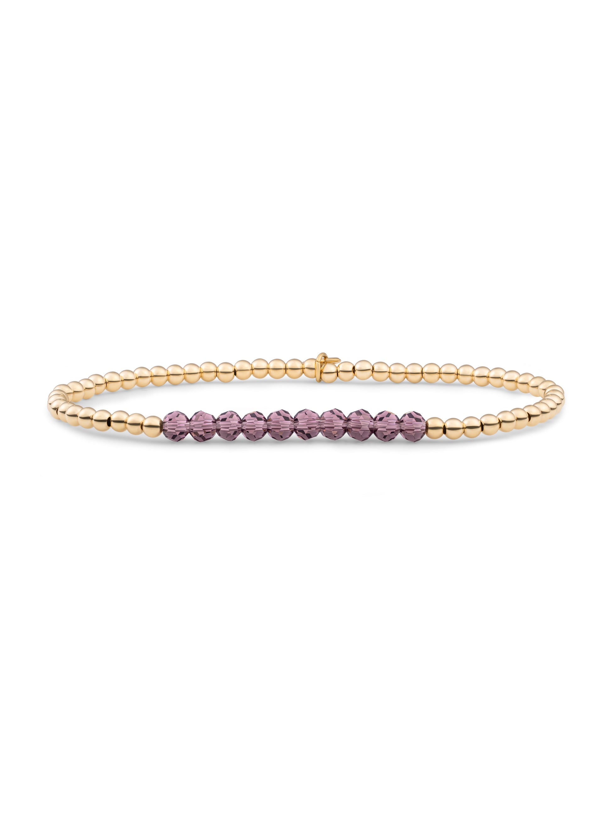 Universe Armband Aubergine Quartz - Gold Plated