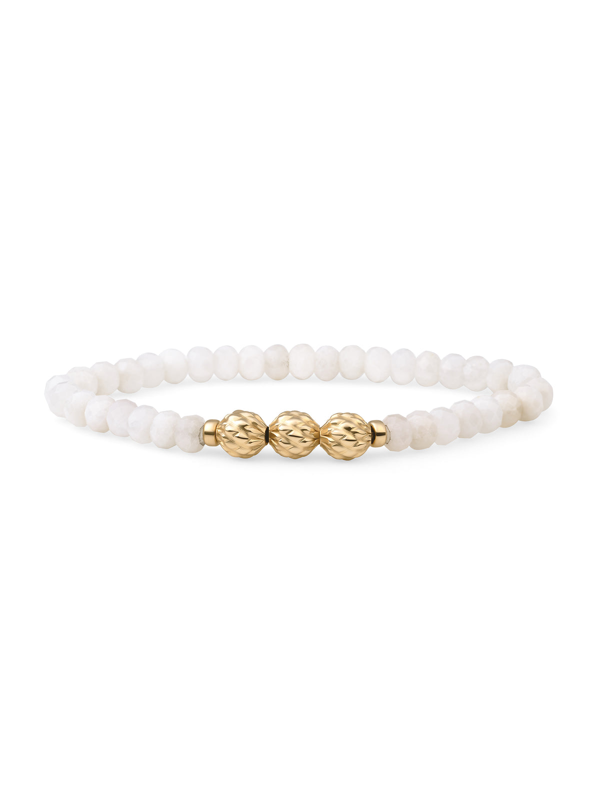 Fuse Beads Armband Moonstone - Gold Plated