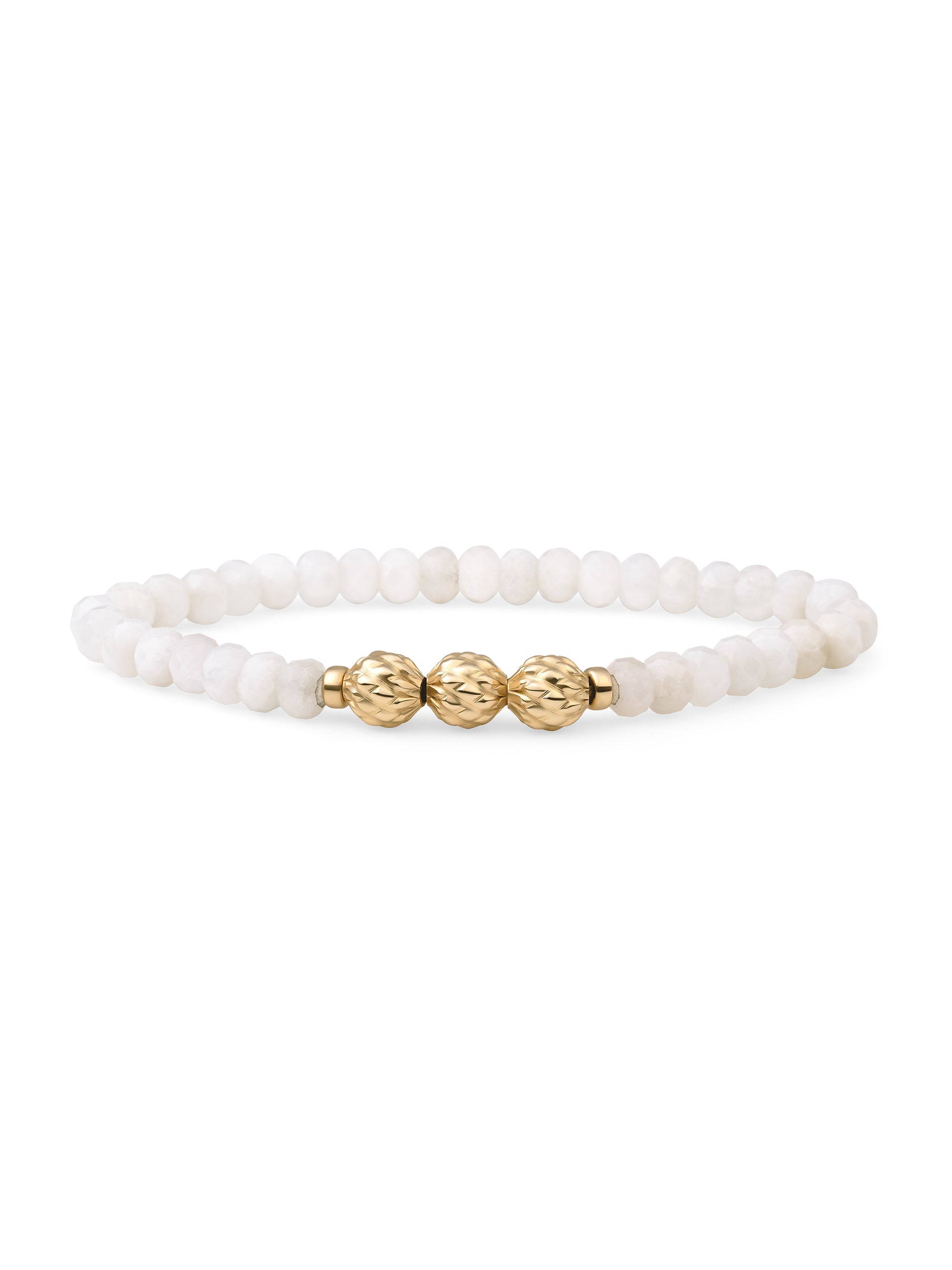 Fuse Beads Armband Moonstone - Gold Plated