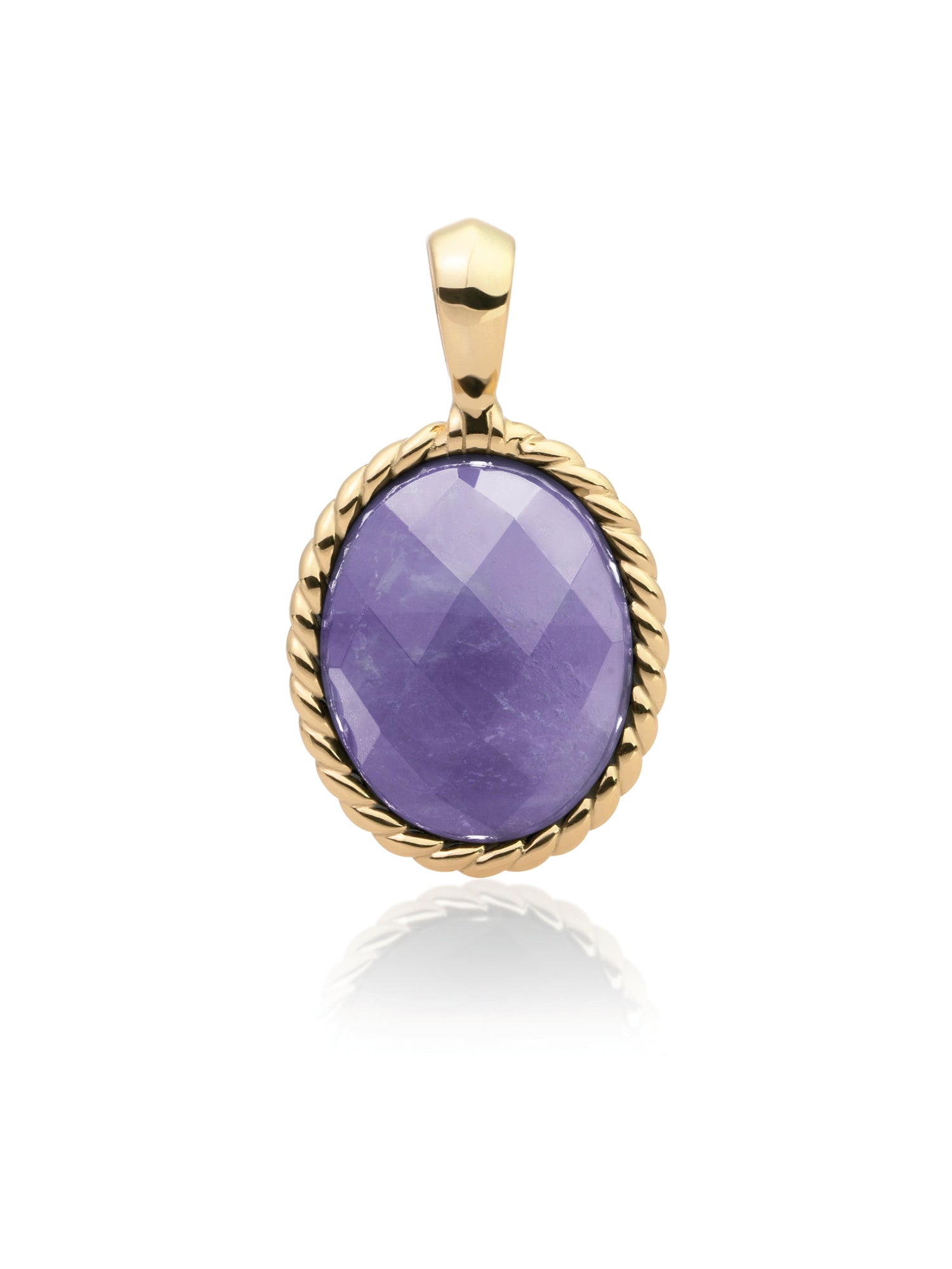 Twist Pendant Amethyst - Gold Plated