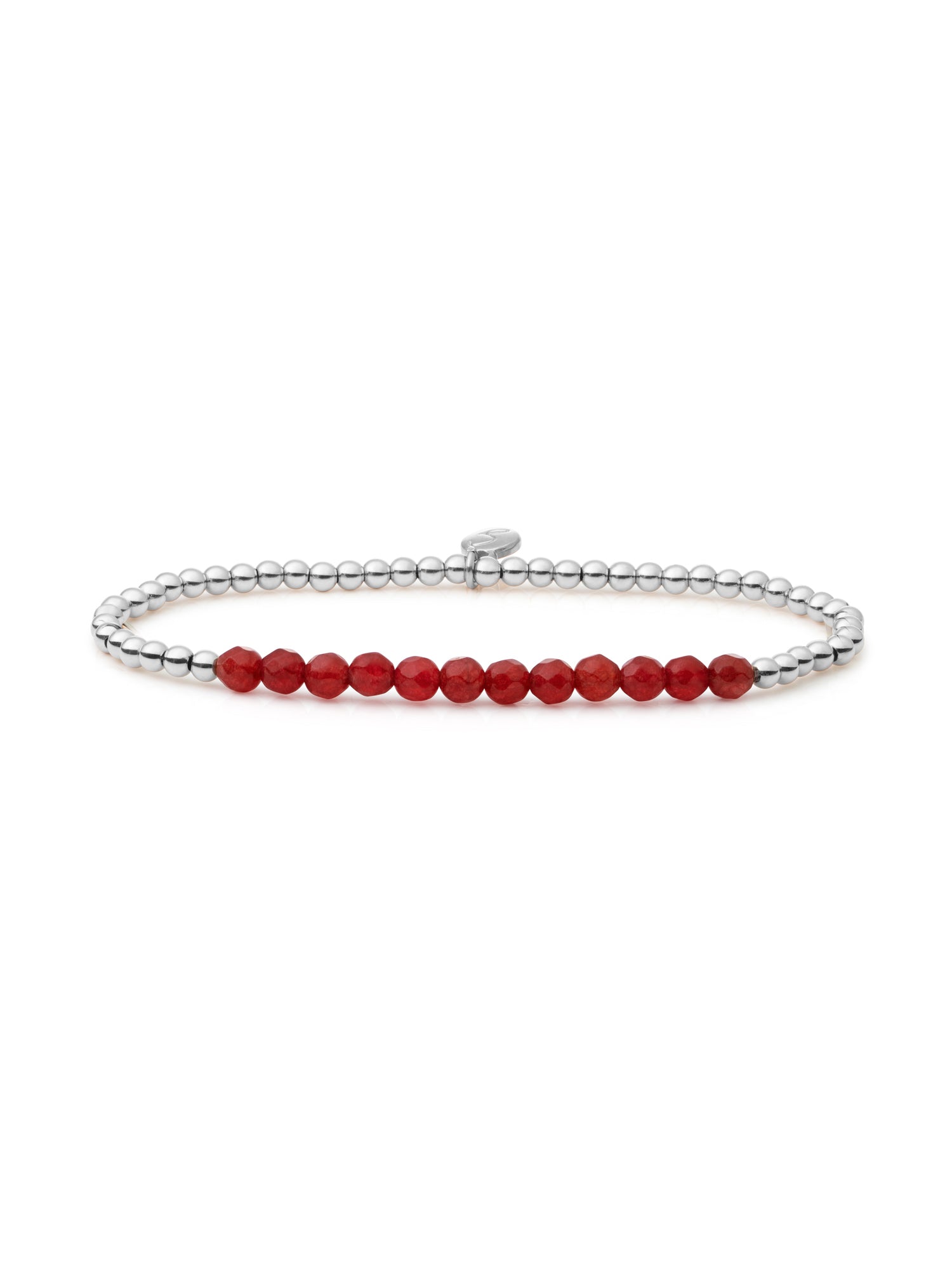 Universe Armband Red Coral - Rhodium Plated