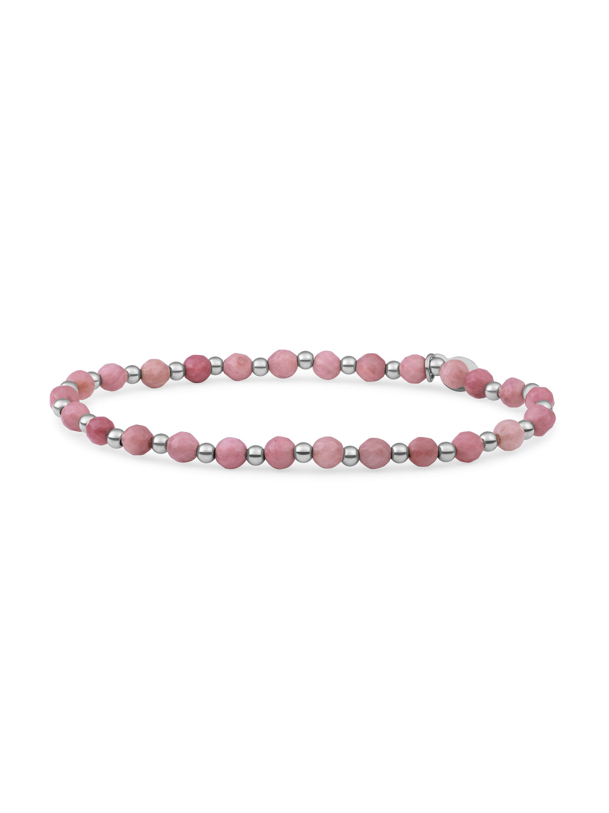 Interstellar Armband Pink Rhodonite - Rhodium Plated