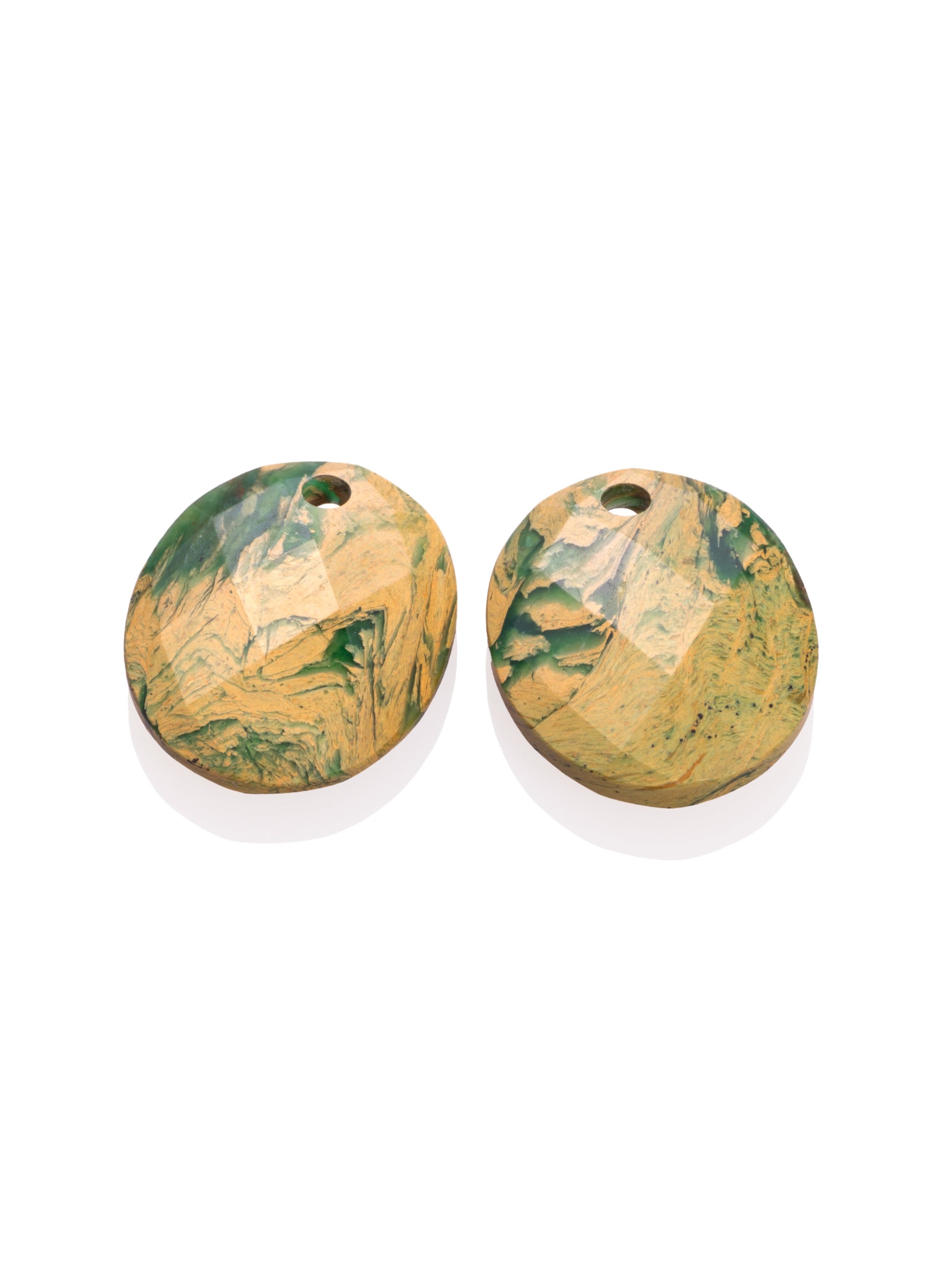Oorbel Edelstenen Hidden Gem Large Oval Ya’an Green Jade - Oorbel Edelstenen Hidden Gem Large Oval Ya’an Green Jade