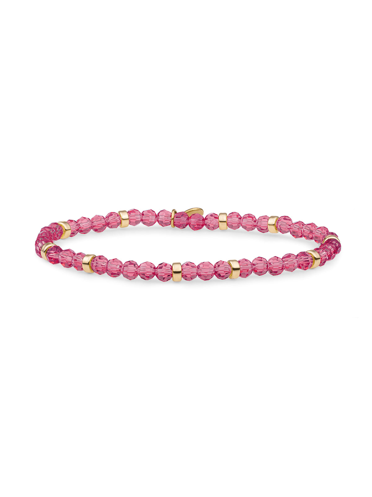 Roundel Interstellar Armband Fuchsia Quartz - Gold Plated