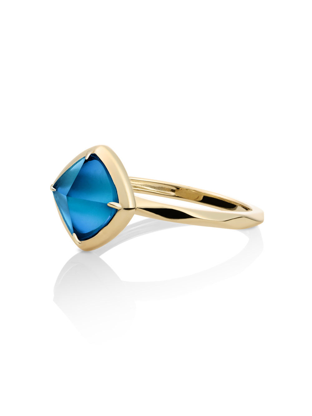 Edge Ring Topaz Quartz 9K Goud - 50