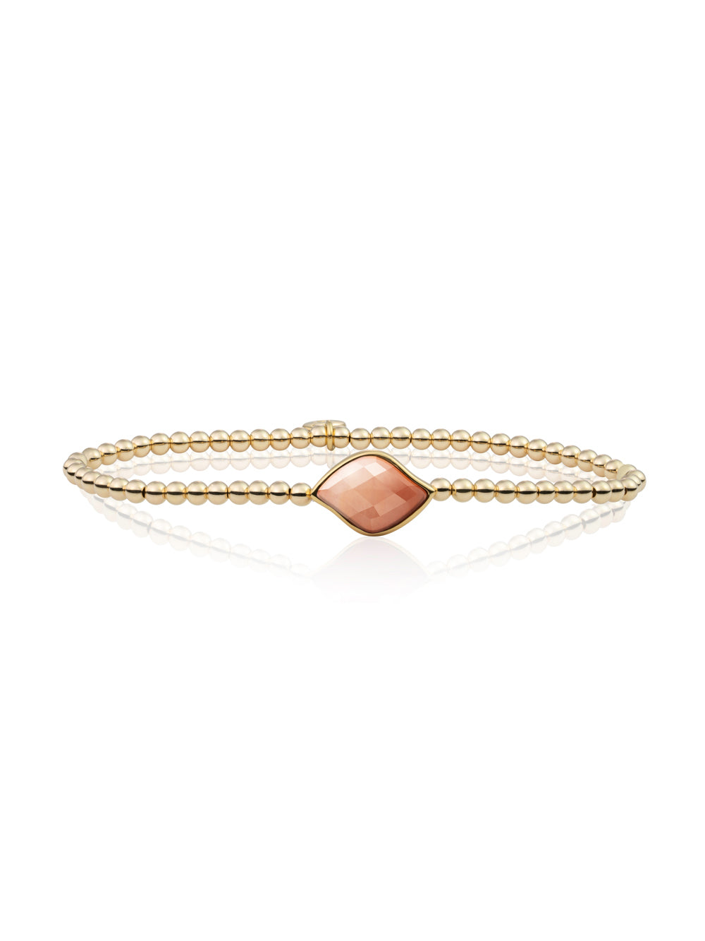 Blossom Armband Peach Rhodonite - Gold Plated