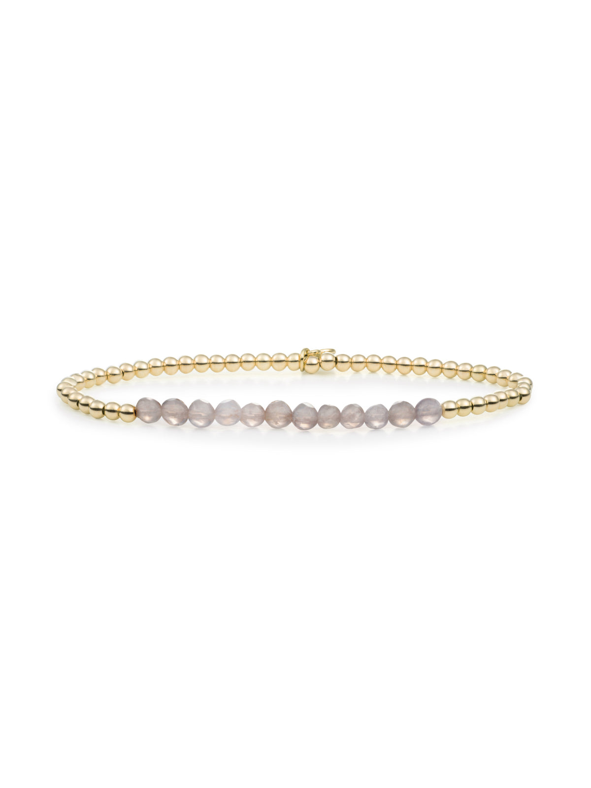 Universe Armband Grey Agate - Gold Plated