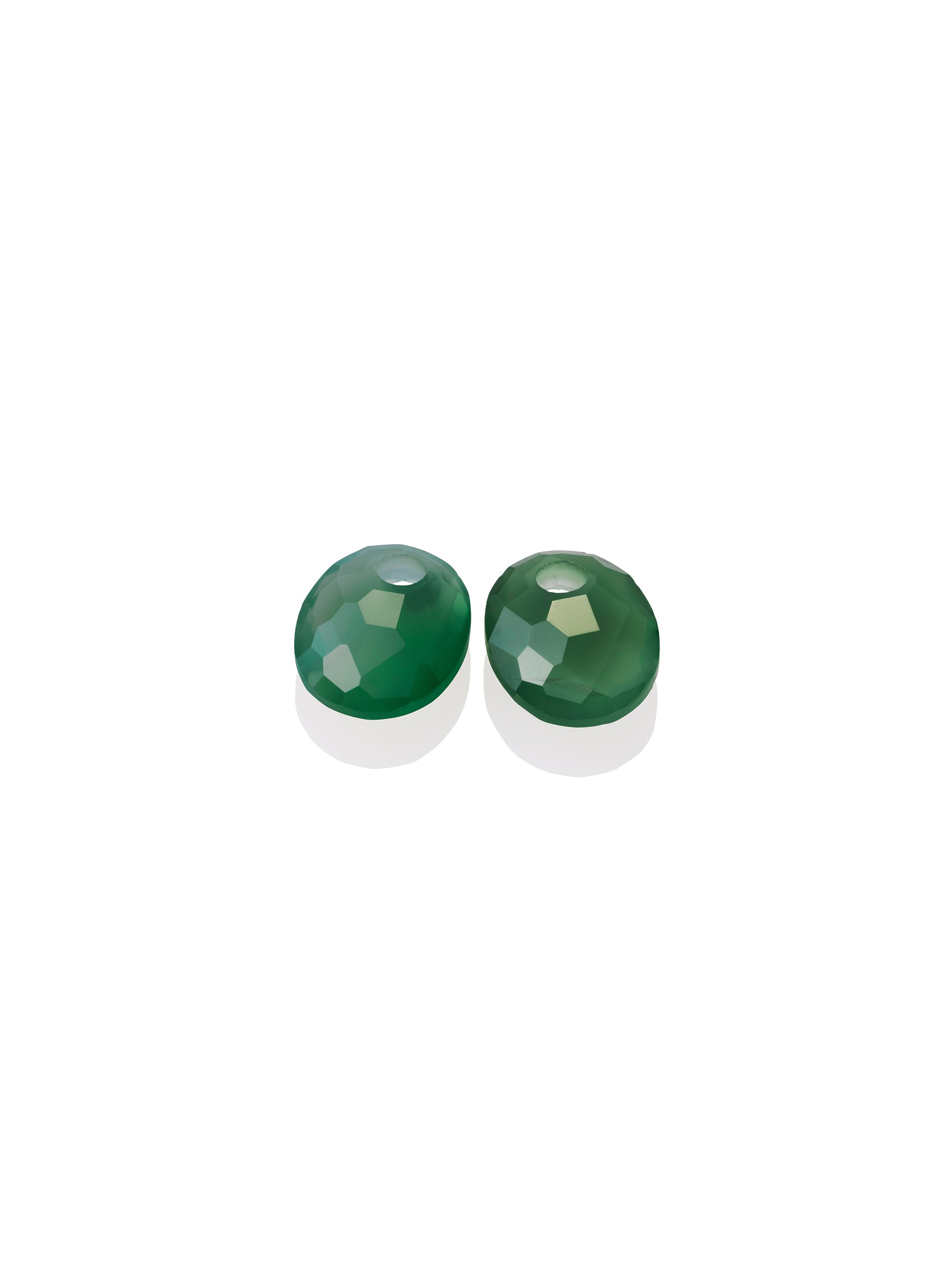 Oorbel Edelstenen Small Oval Green Onyx - Oorbel Edelstenen Small Oval Green Onyx
