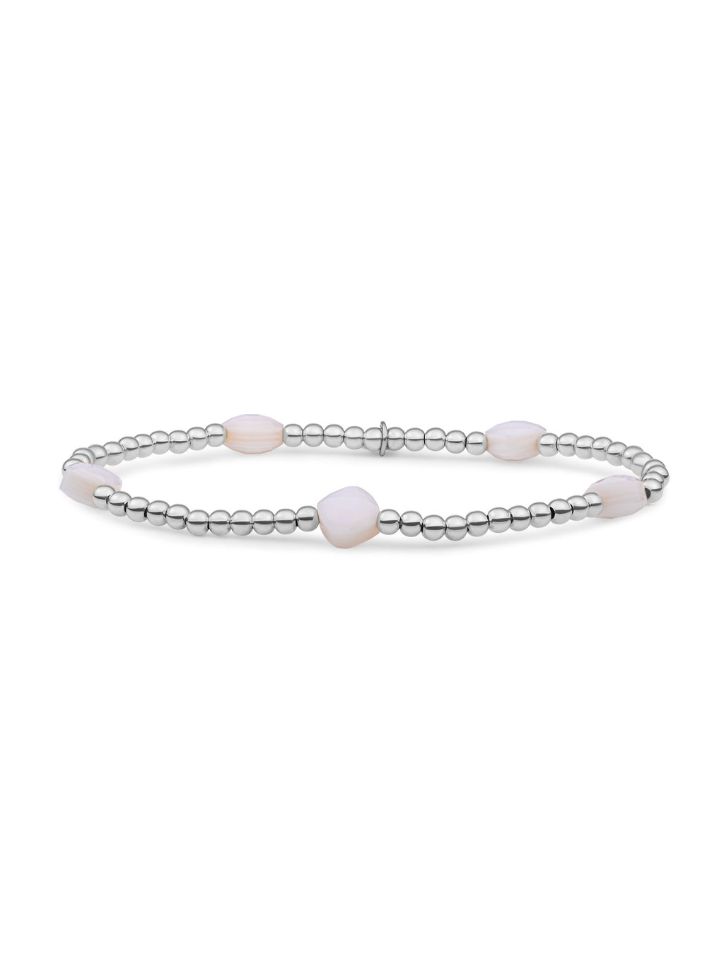 Cushion Cut Armband Pearl - 0.00 / 0.00 / Rhodium Plated