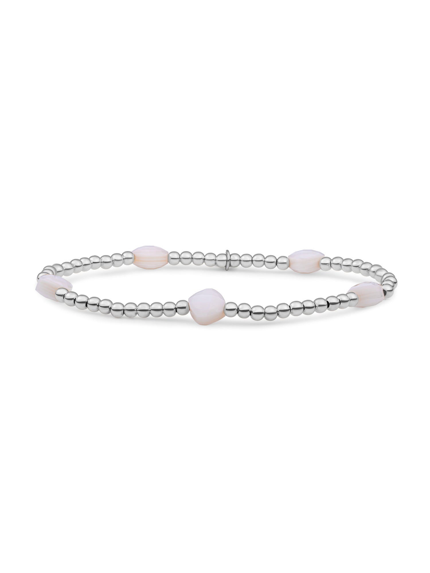 Cushion Cut Armband Pearl - 0.00 / 0.00 / Rhodium Plated