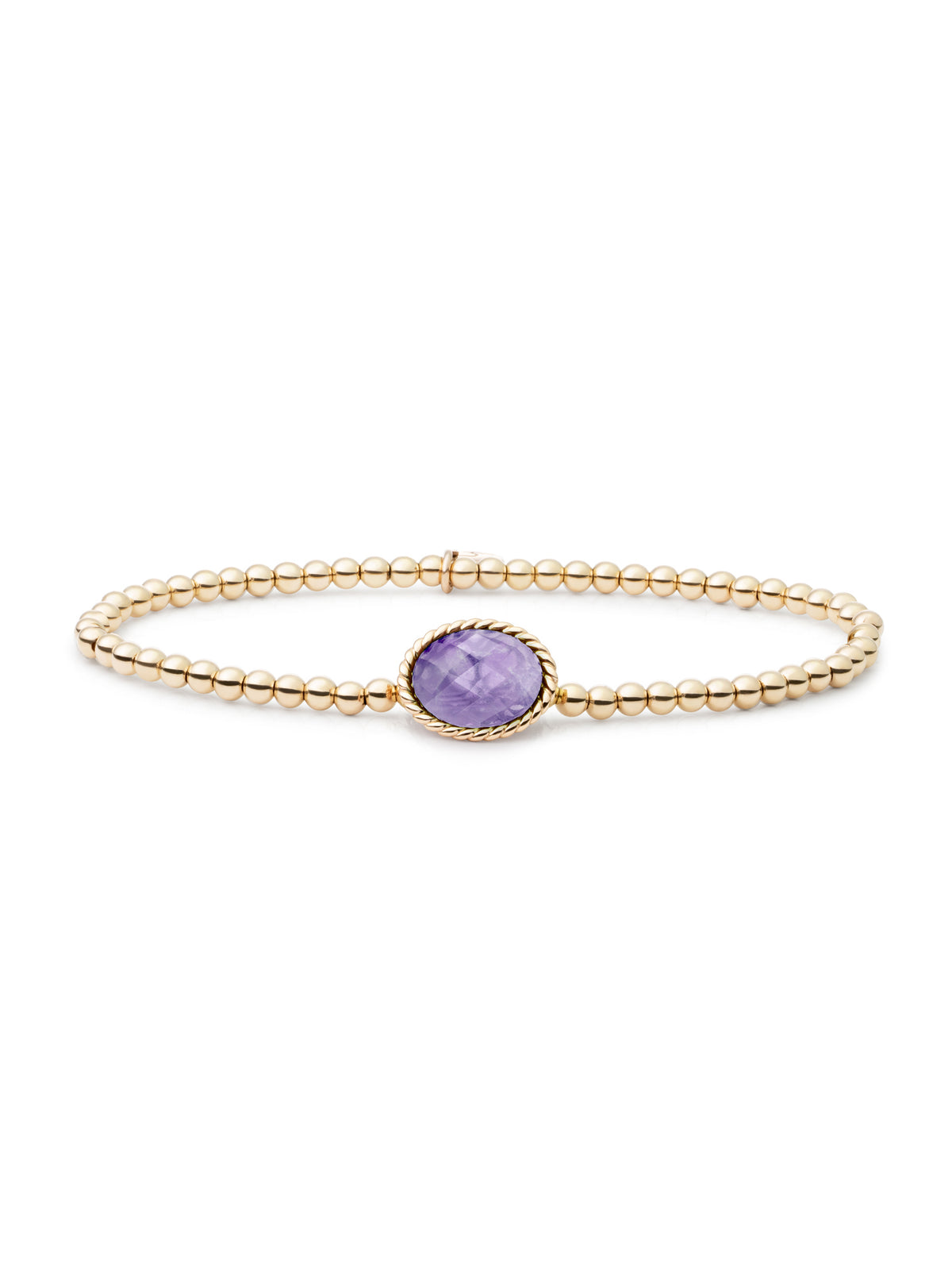 Twist Armband Amethyst - Gold Plated