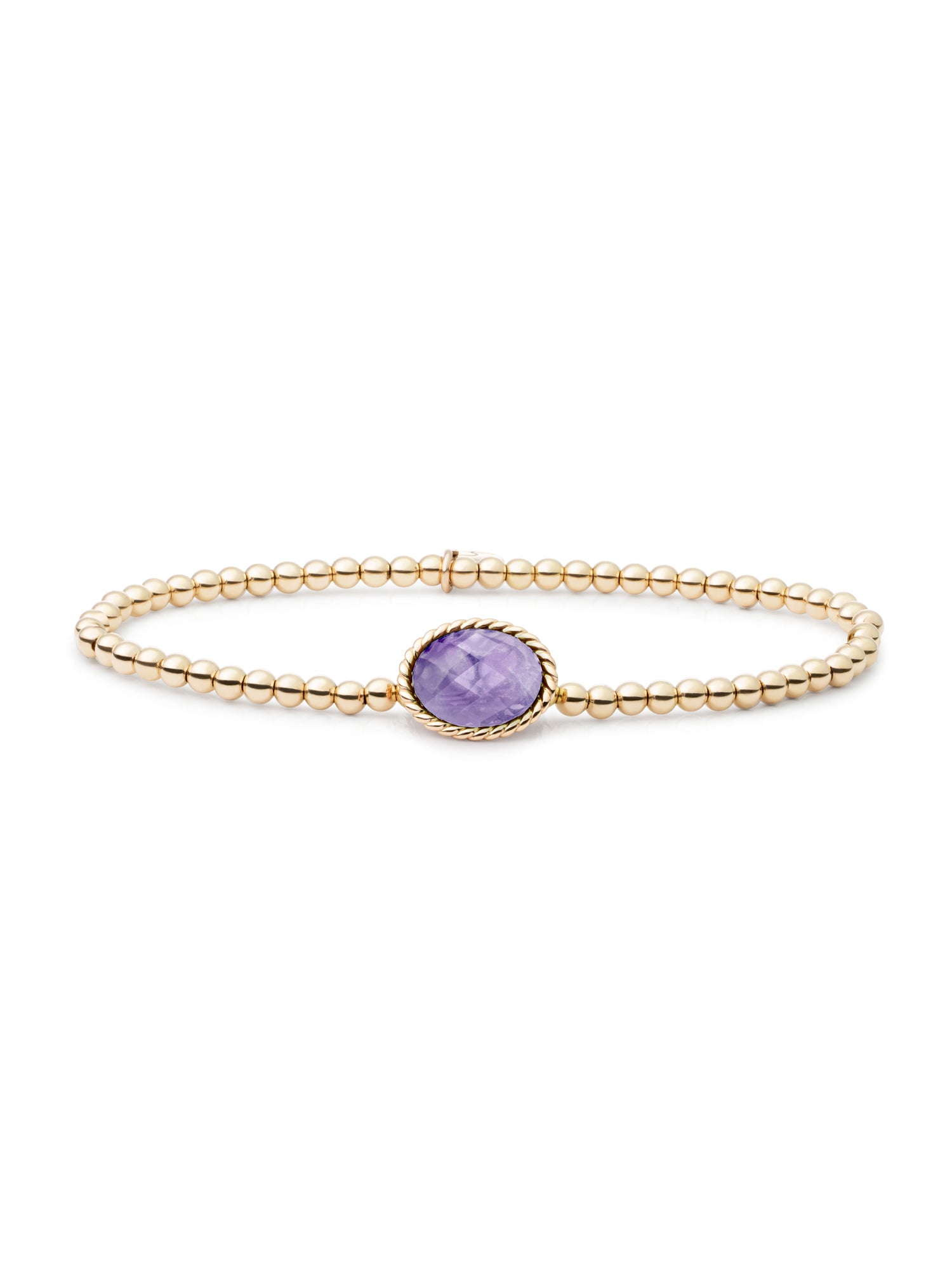 Twist Armband Amethyst - Gold Plated