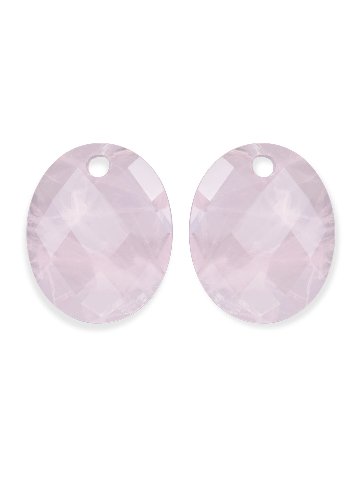 Oorbel Edelstenen Large Oval Rose Quartz - Oorbel Edelstenen Large Oval Rose Quartz