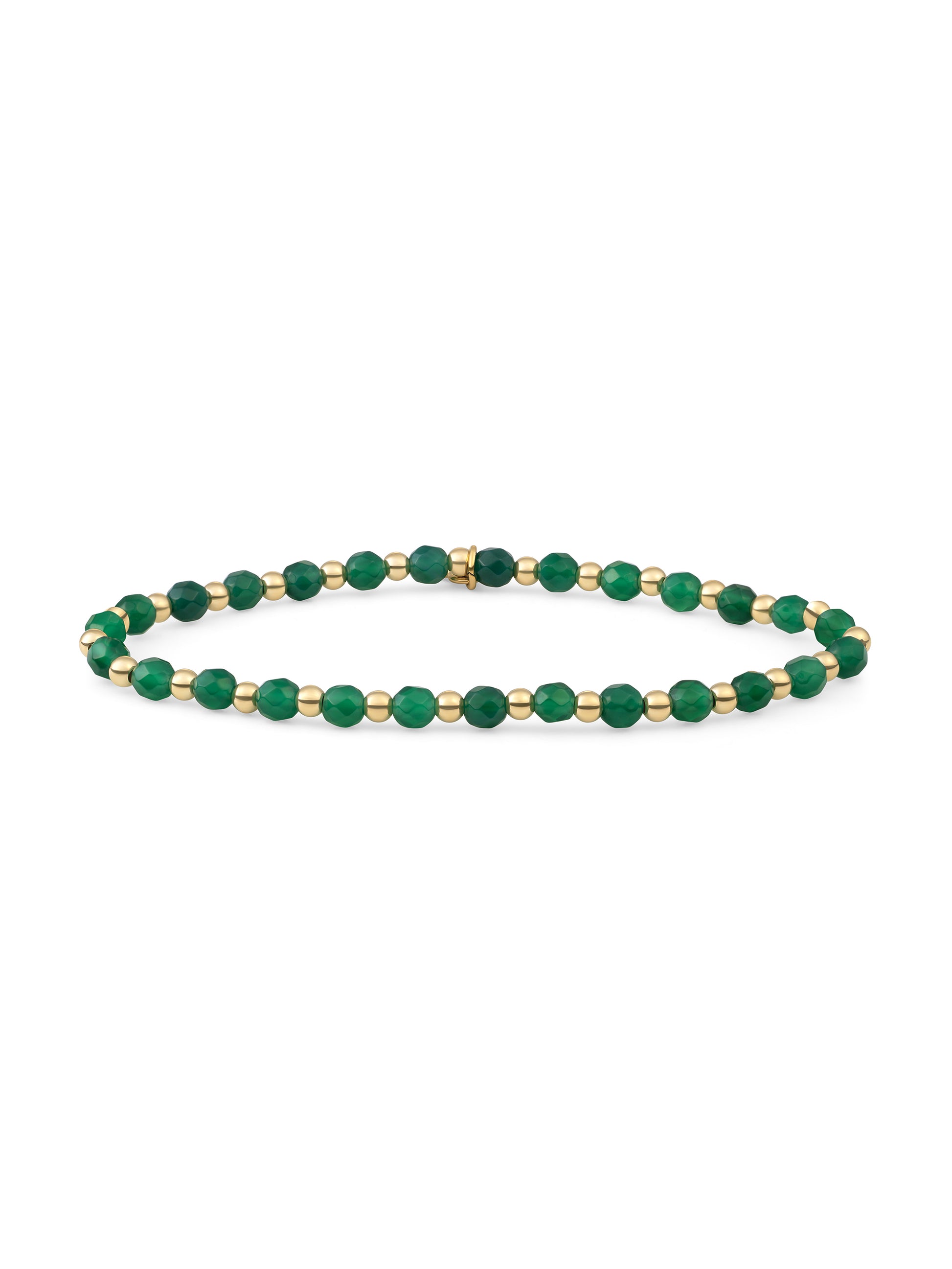 Interstellar Armband Green Onyx - Gold Plated
