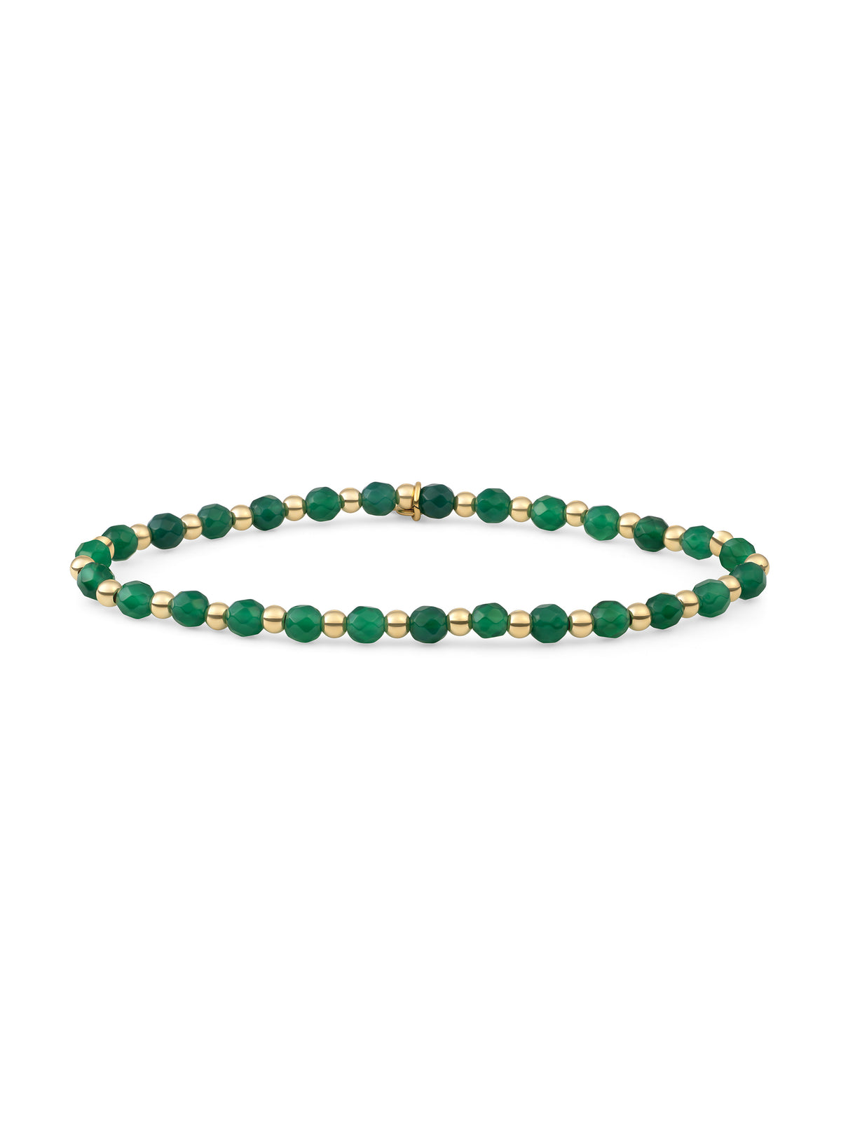 Interstellar Armband Green Onyx - Gold Plated