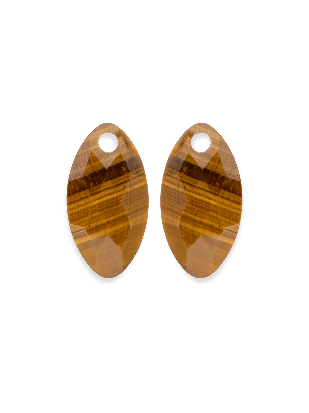 Oorbel Edelstenen Leaf Tiger Eye