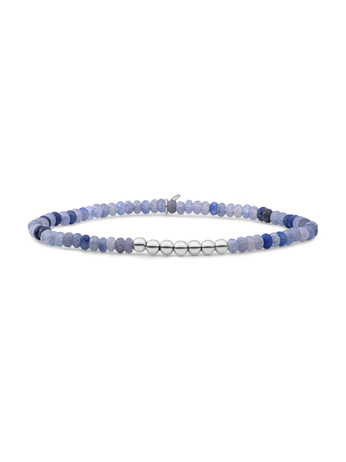 Reverse Universe Armband Blue Aventurine - Rhodium Plated
